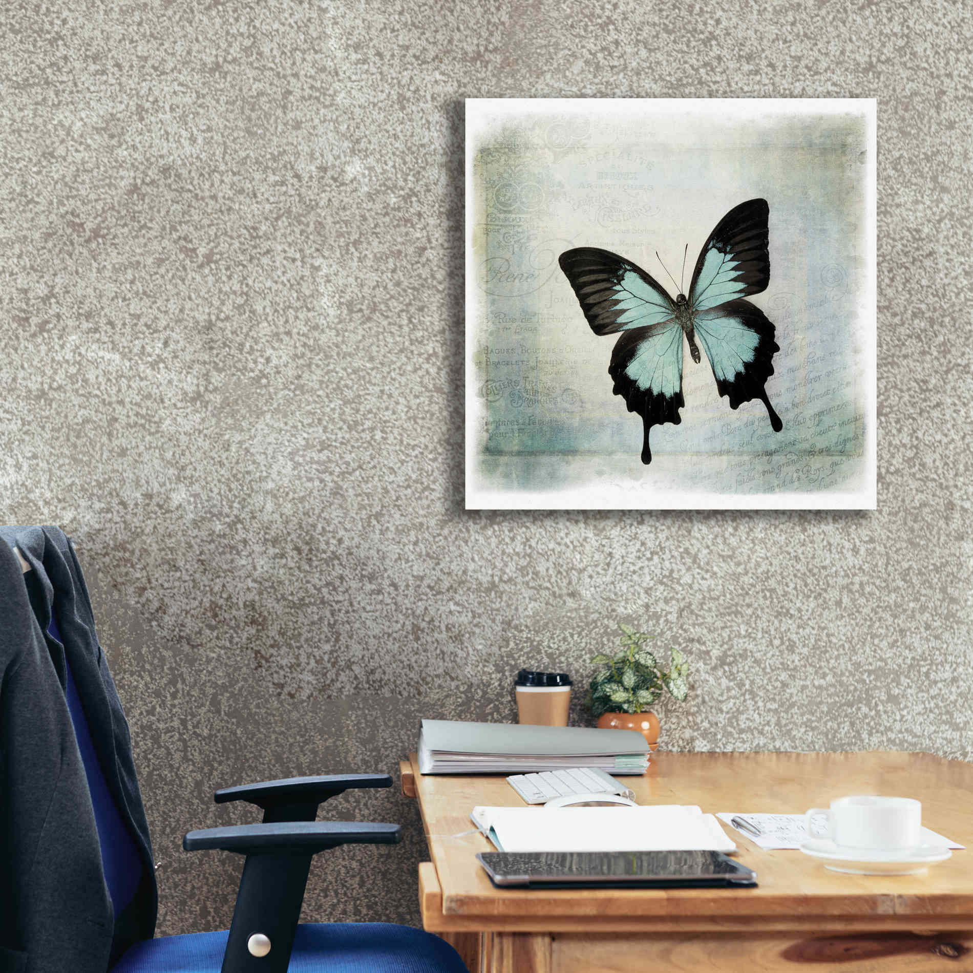 'Floating Butterfly III' by Debra Van Swearingen, Canvas Wall Art,26 x 26