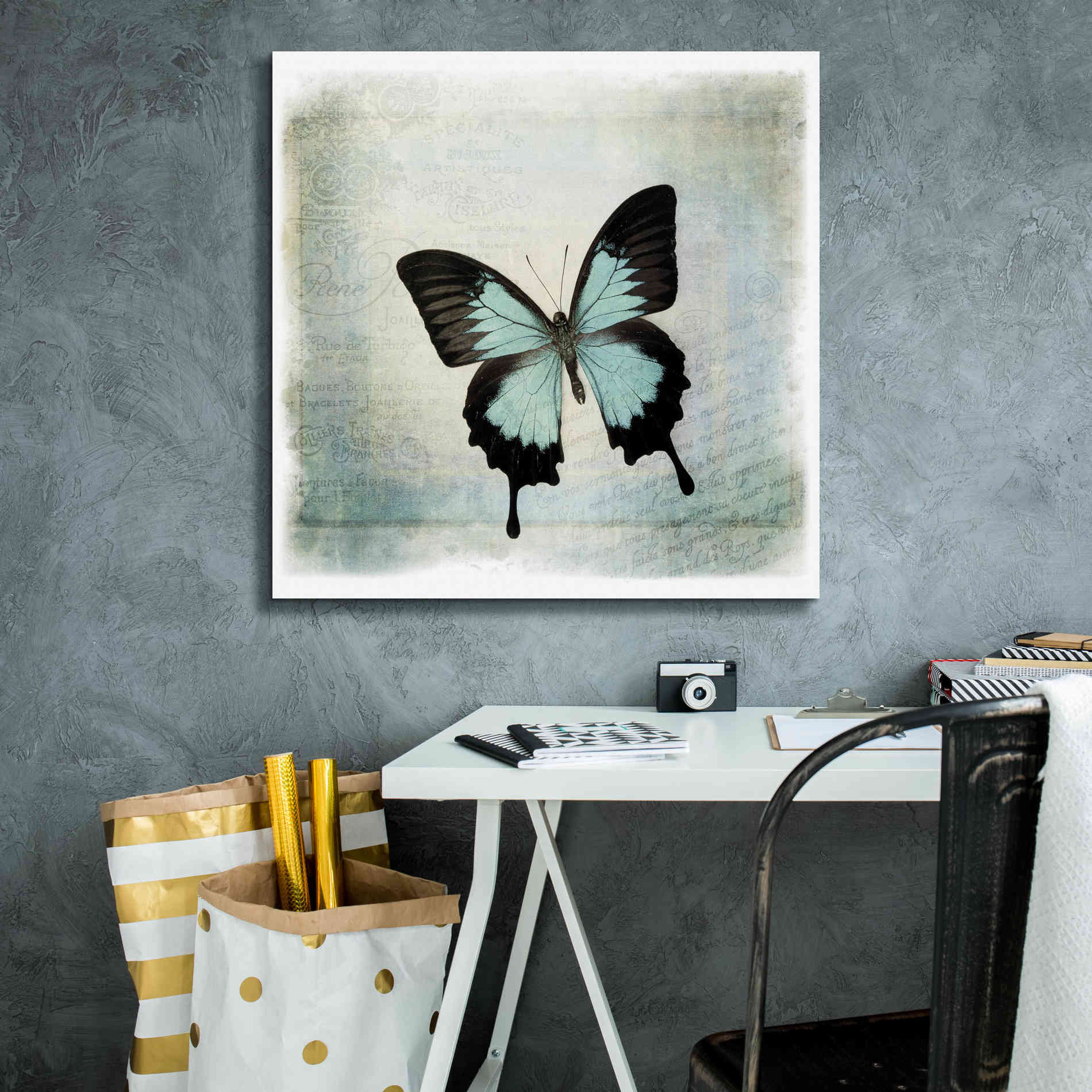 'Floating Butterfly III' by Debra Van Swearingen, Canvas Wall Art,26 x 26