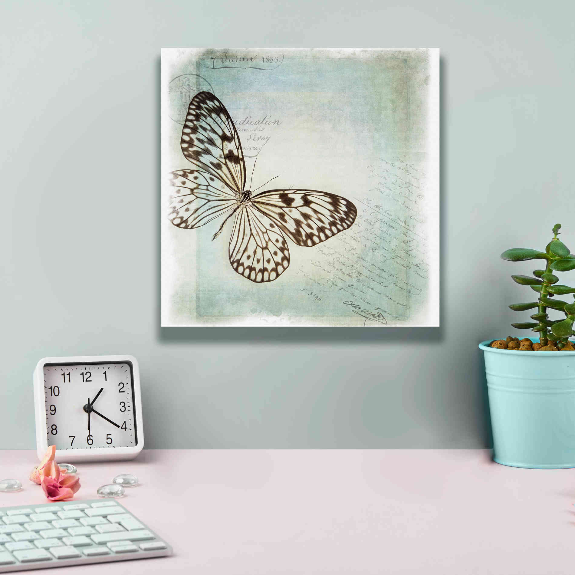 'Floating Butterfly IV' by Debra Van Swearingen, Canvas Wall Art,12 x 12