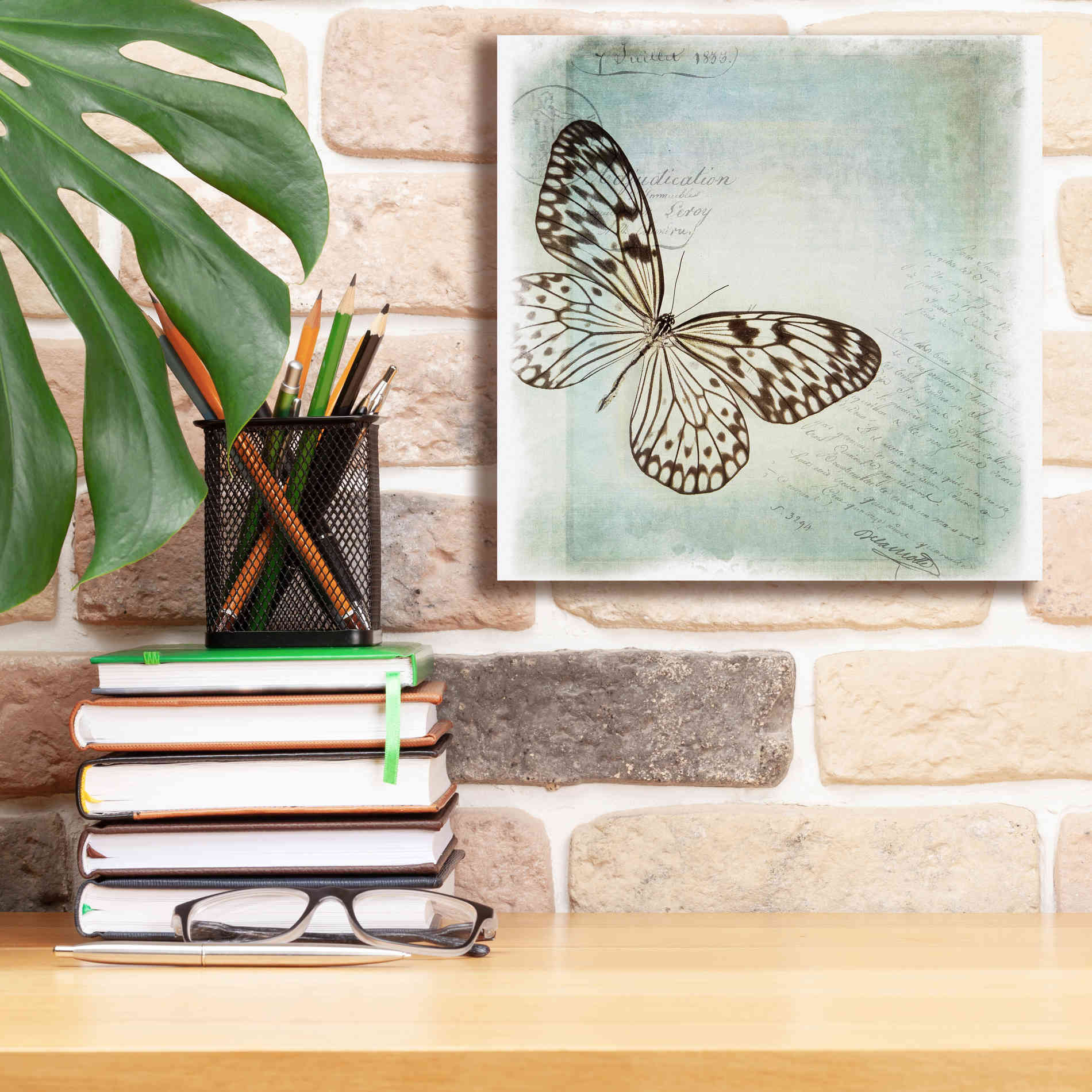 'Floating Butterfly IV' by Debra Van Swearingen, Canvas Wall Art,12 x 12