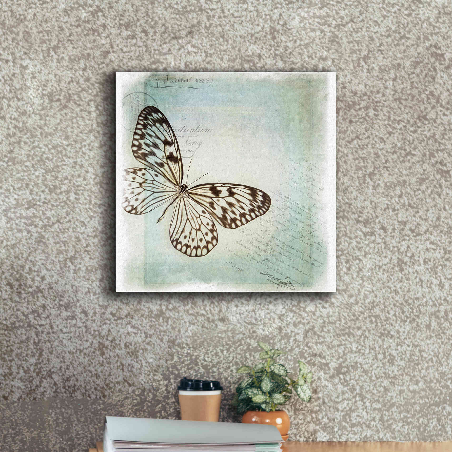 'Floating Butterfly IV' by Debra Van Swearingen, Canvas Wall Art,18 x 18