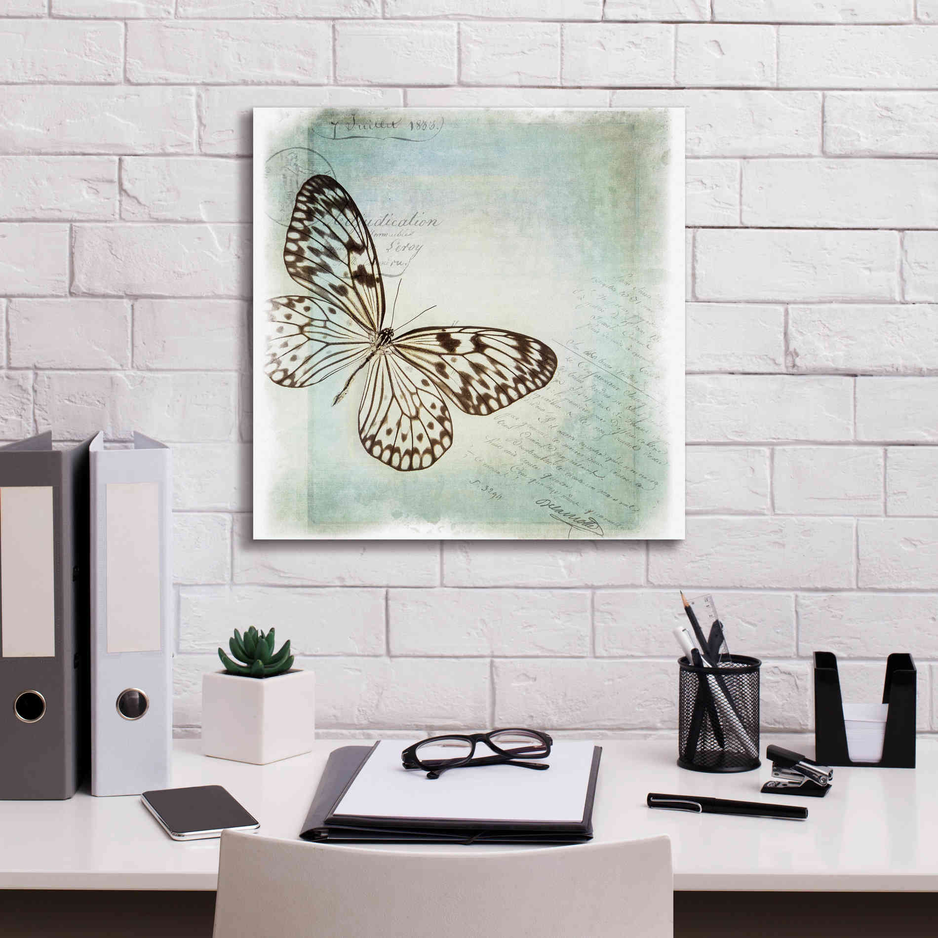 'Floating Butterfly IV' by Debra Van Swearingen, Canvas Wall Art,18 x 18