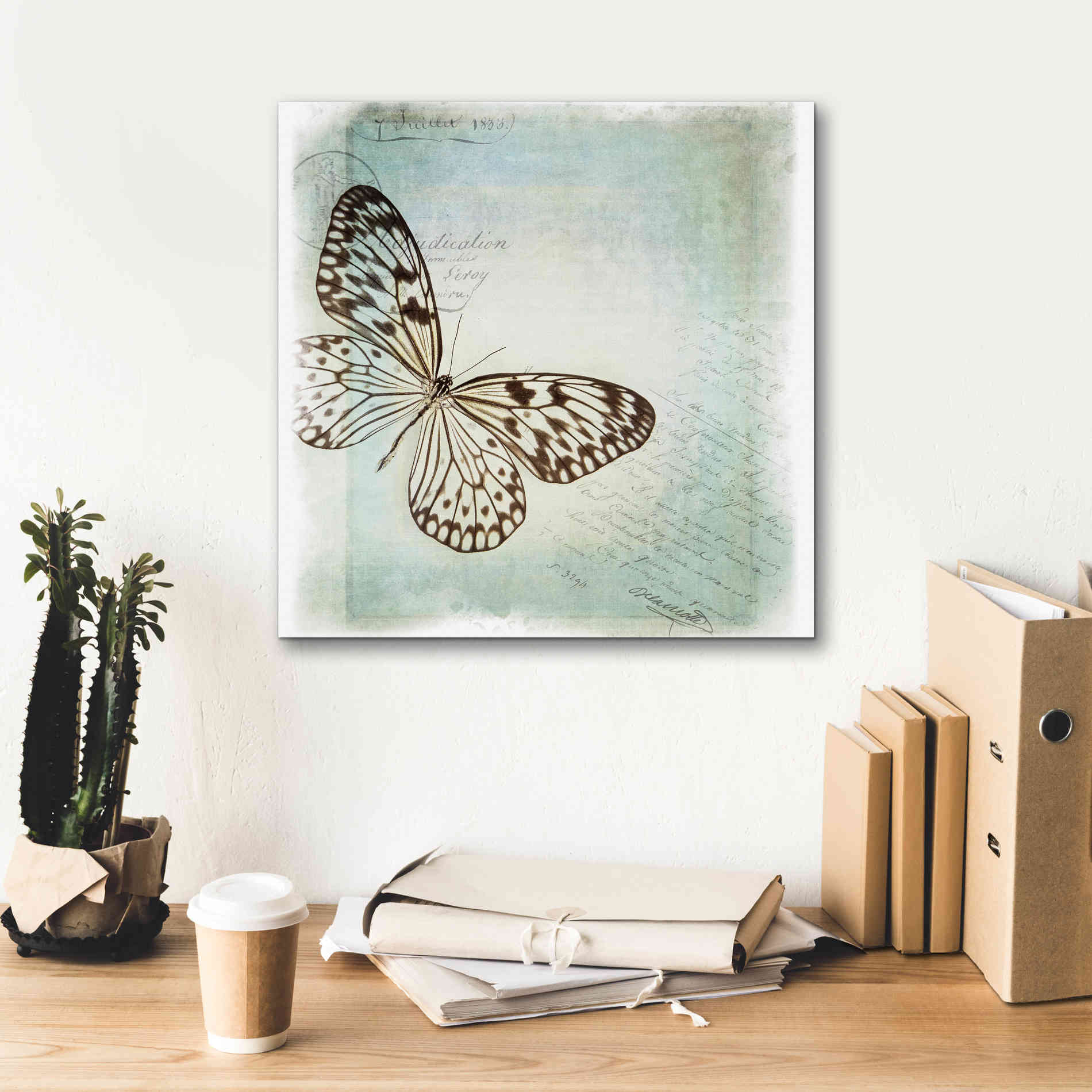 'Floating Butterfly IV' by Debra Van Swearingen, Canvas Wall Art,18 x 18