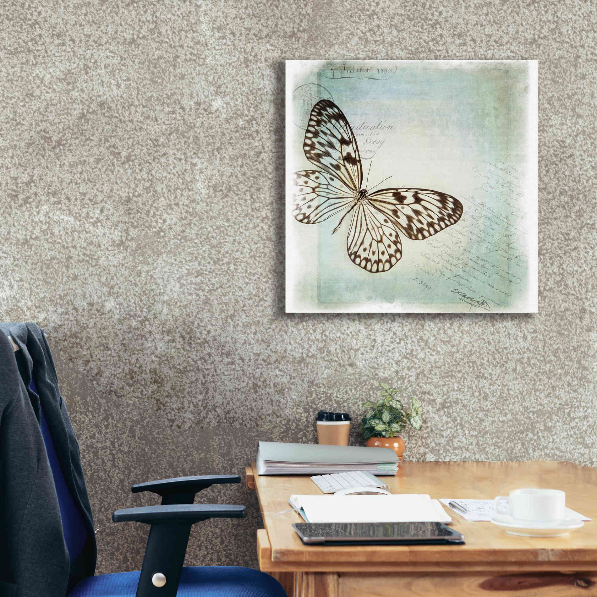 'Floating Butterfly IV' by Debra Van Swearingen, Canvas Wall Art,26 x 26