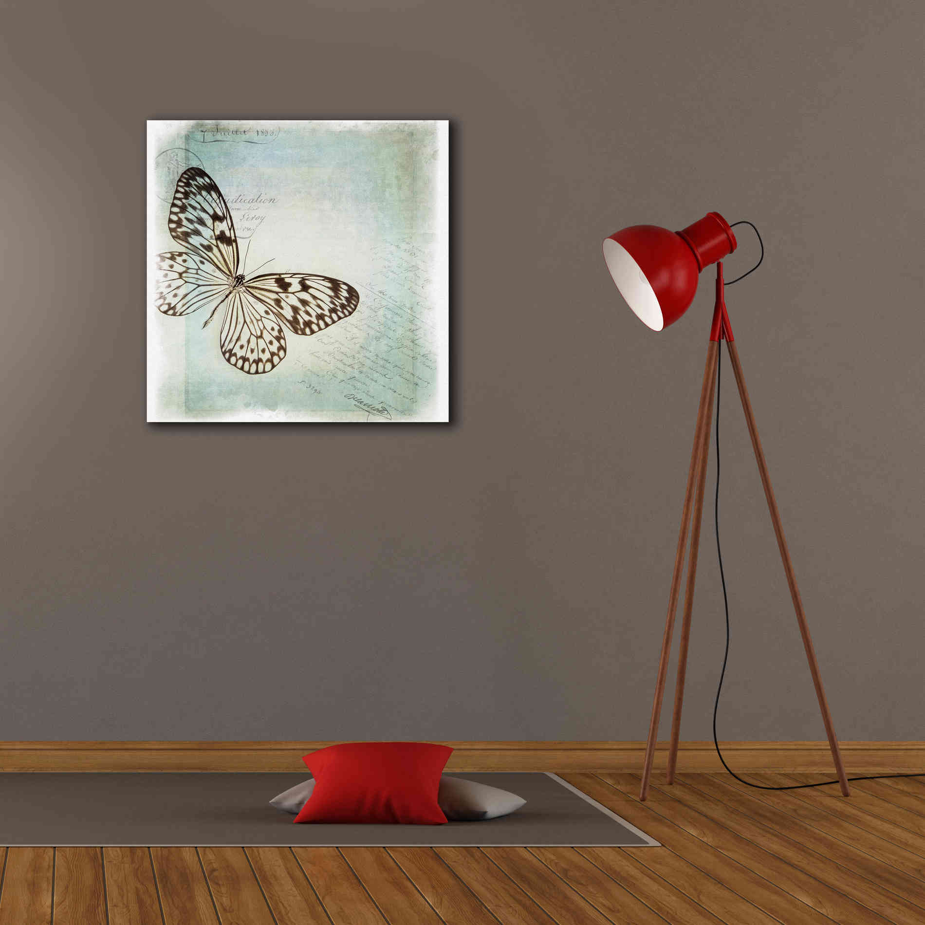 'Floating Butterfly IV' by Debra Van Swearingen, Canvas Wall Art,26 x 26