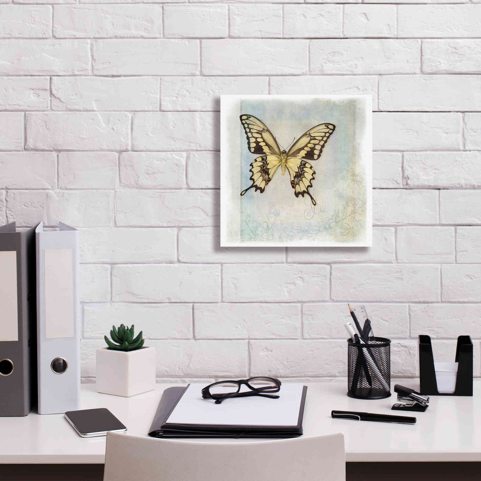 'Floating Butterfly V' by Debra Van Swearingen, Canvas Wall Art,12 x 12