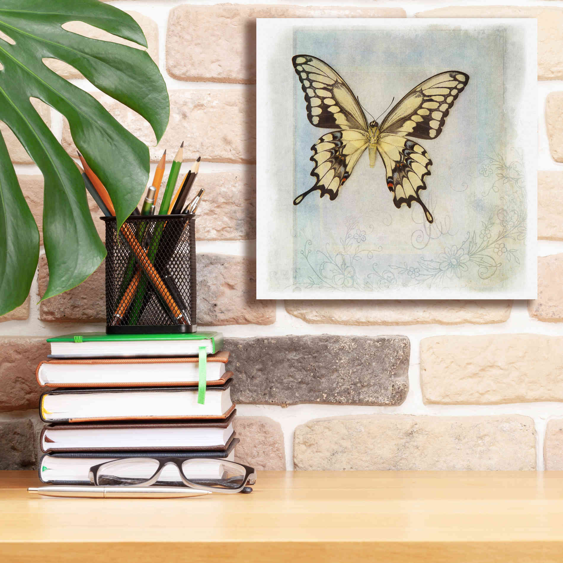 'Floating Butterfly V' by Debra Van Swearingen, Canvas Wall Art,12 x 12