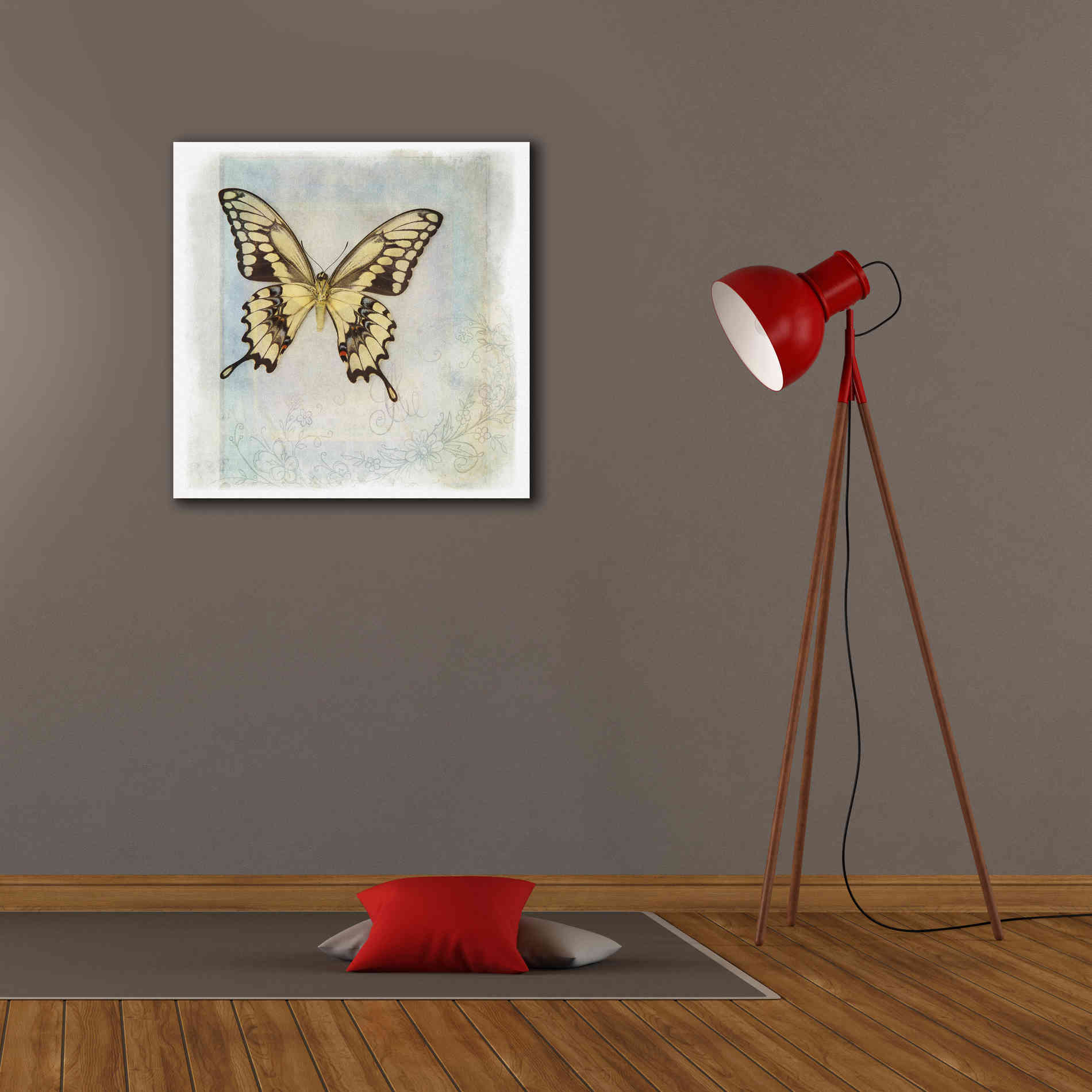 'Floating Butterfly V' by Debra Van Swearingen, Canvas Wall Art,26 x 26