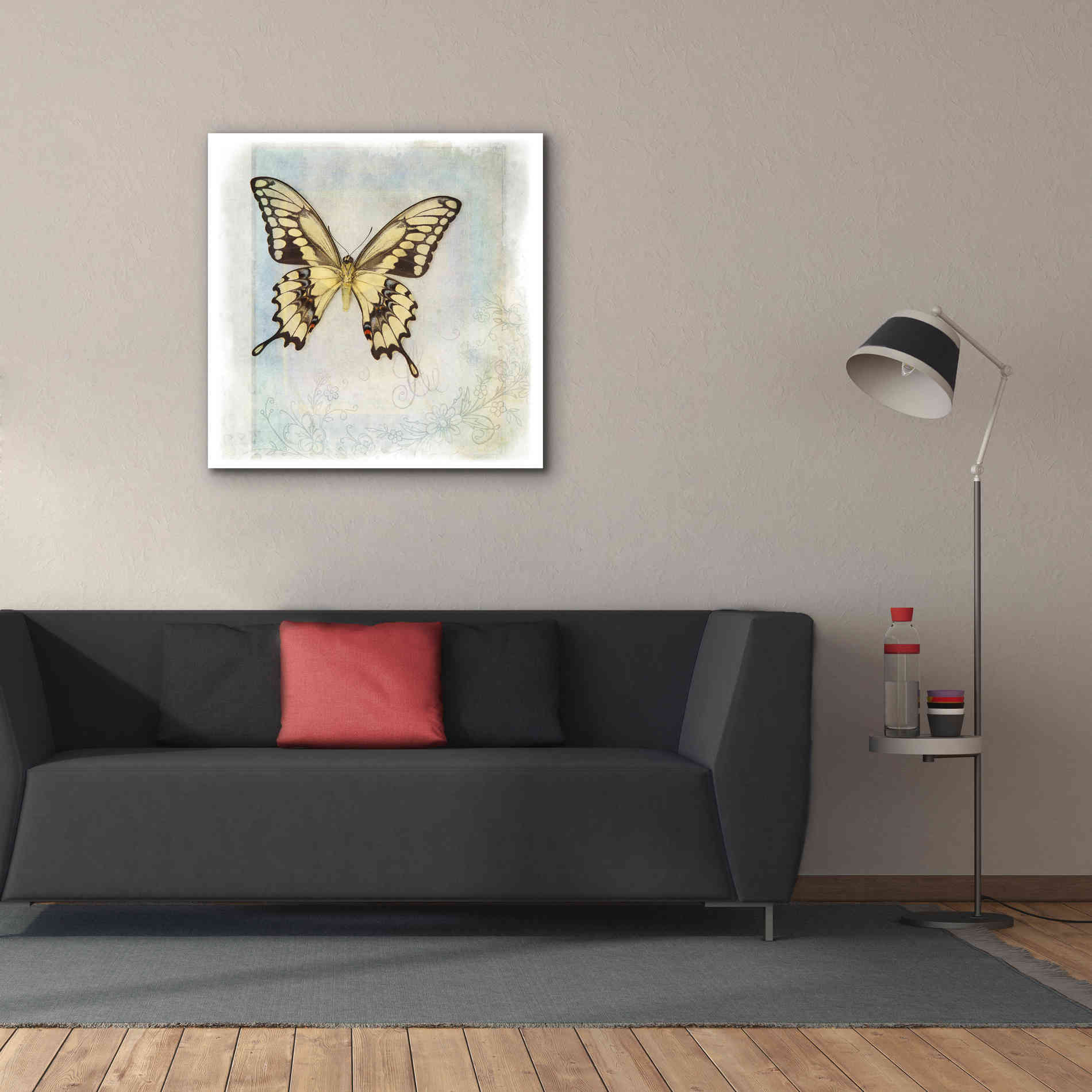'Floating Butterfly V' by Debra Van Swearingen, Canvas Wall Art,37 x 37