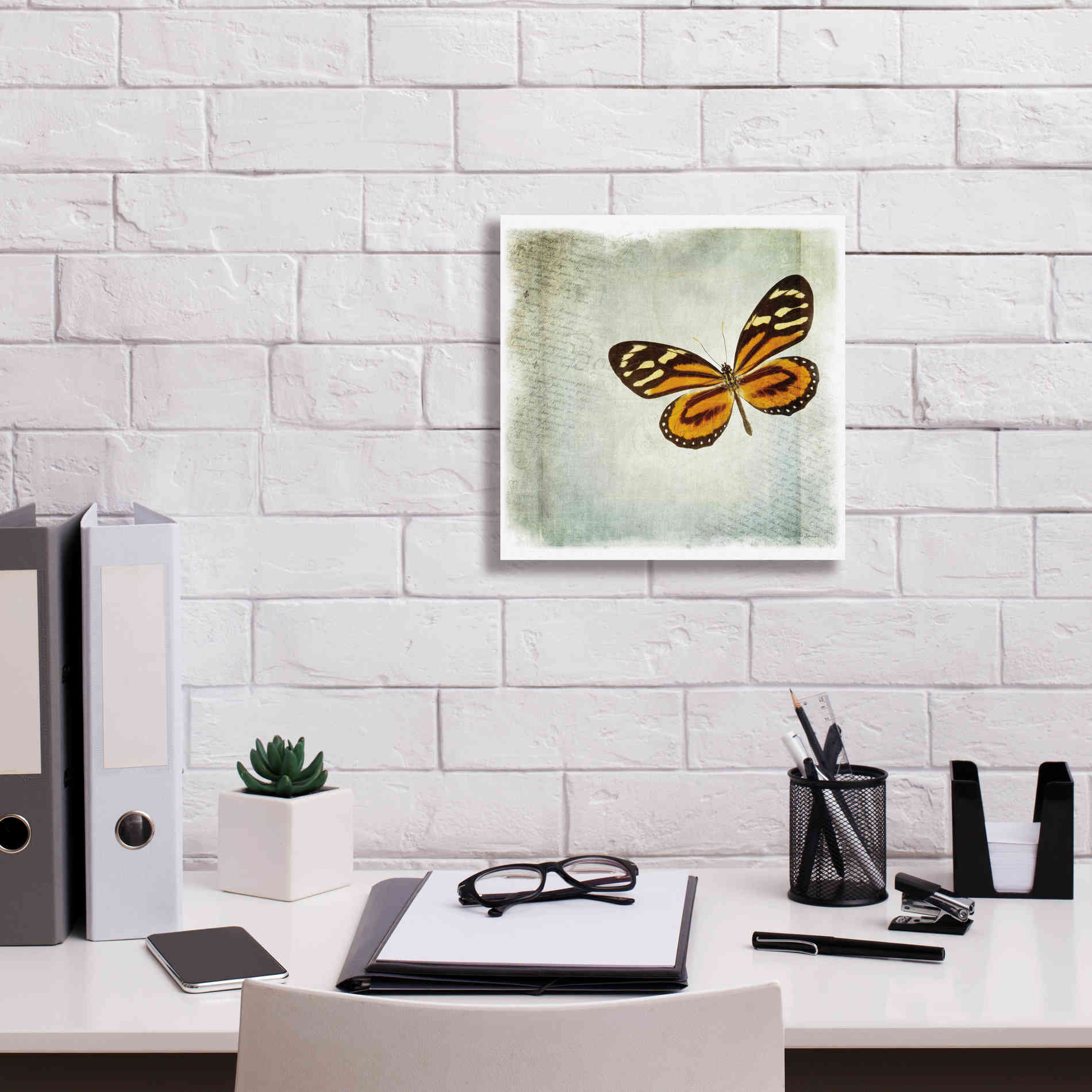 'Floating Butterfly VI' by Debra Van Swearingen, Canvas Wall Art,12 x 12