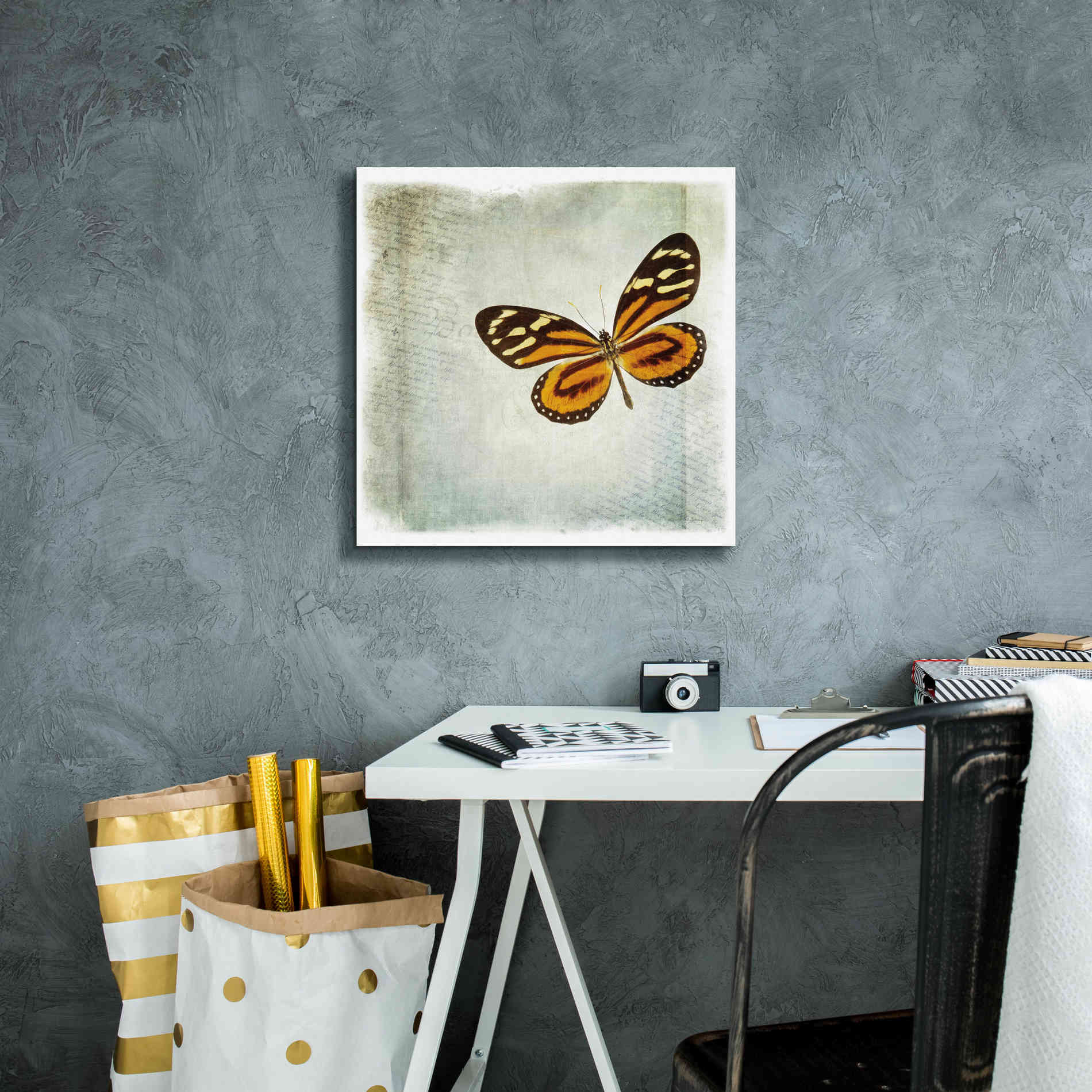 'Floating Butterfly VI' by Debra Van Swearingen, Canvas Wall Art,18 x 18