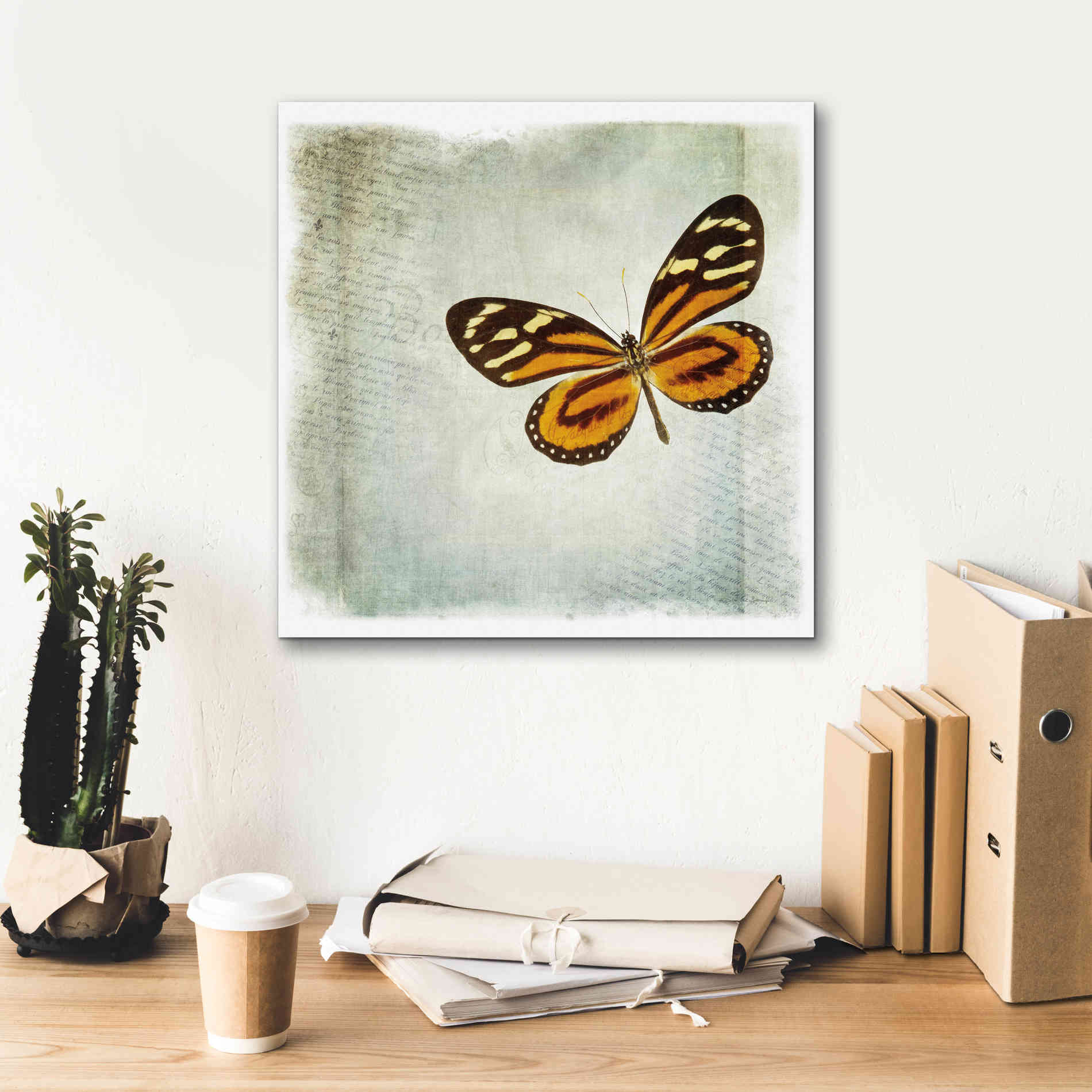 'Floating Butterfly VI' by Debra Van Swearingen, Canvas Wall Art,18 x 18