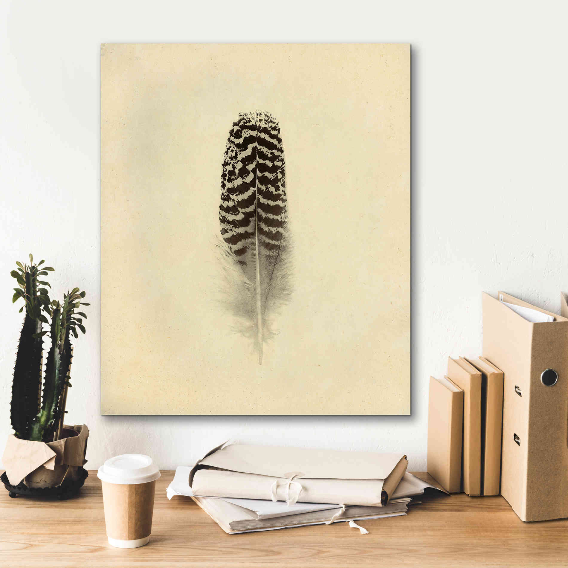 'Feather I Vintage' by Debra Van Swearingen, Canvas Wall Art,20 x 24
