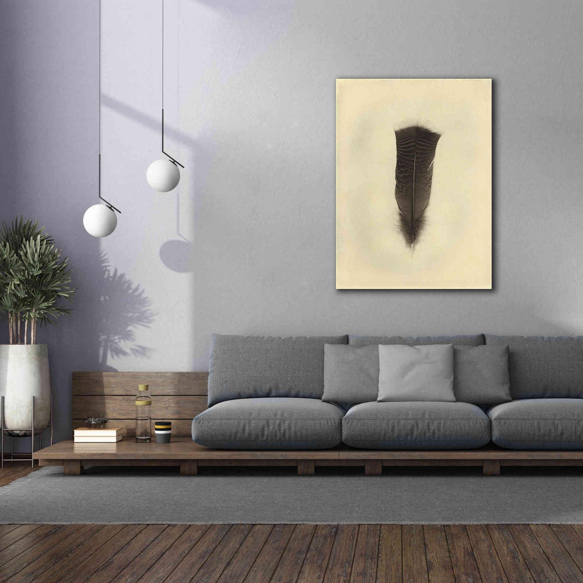 'Feather III Vintage' by Debra Van Swearingen, Canvas Wall Art,40 x 54