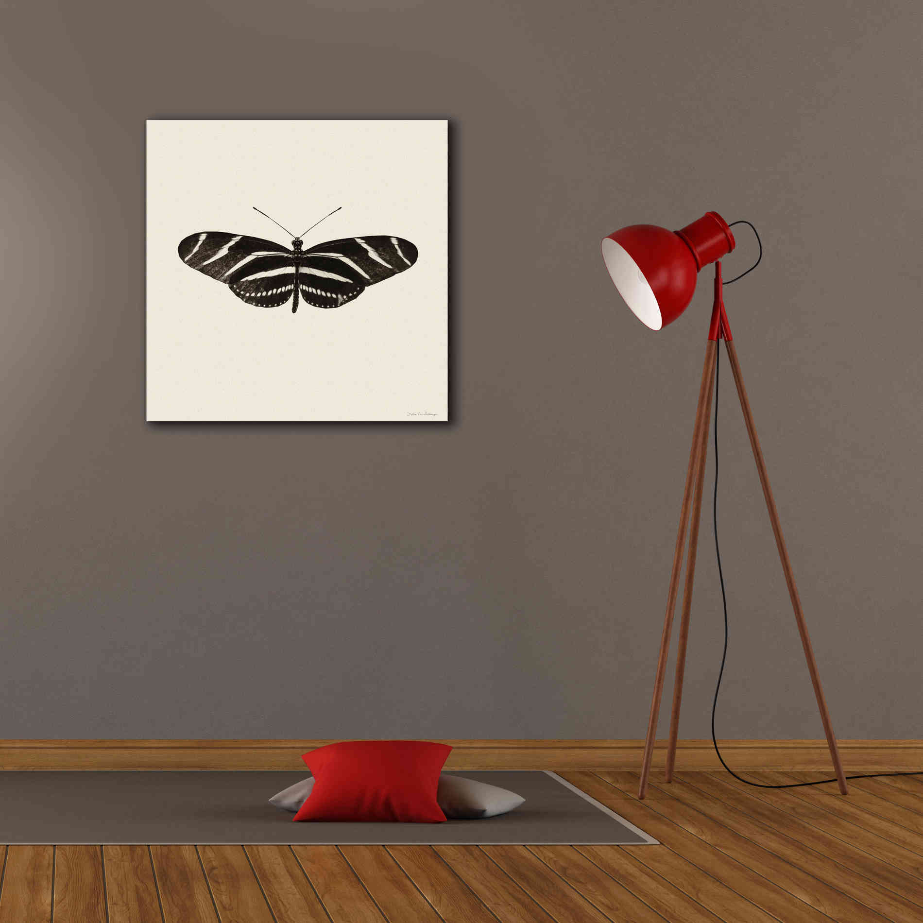 'Butterfly IX B&W' by Debra Van Swearingen, Canvas Wall Art,26 x 26