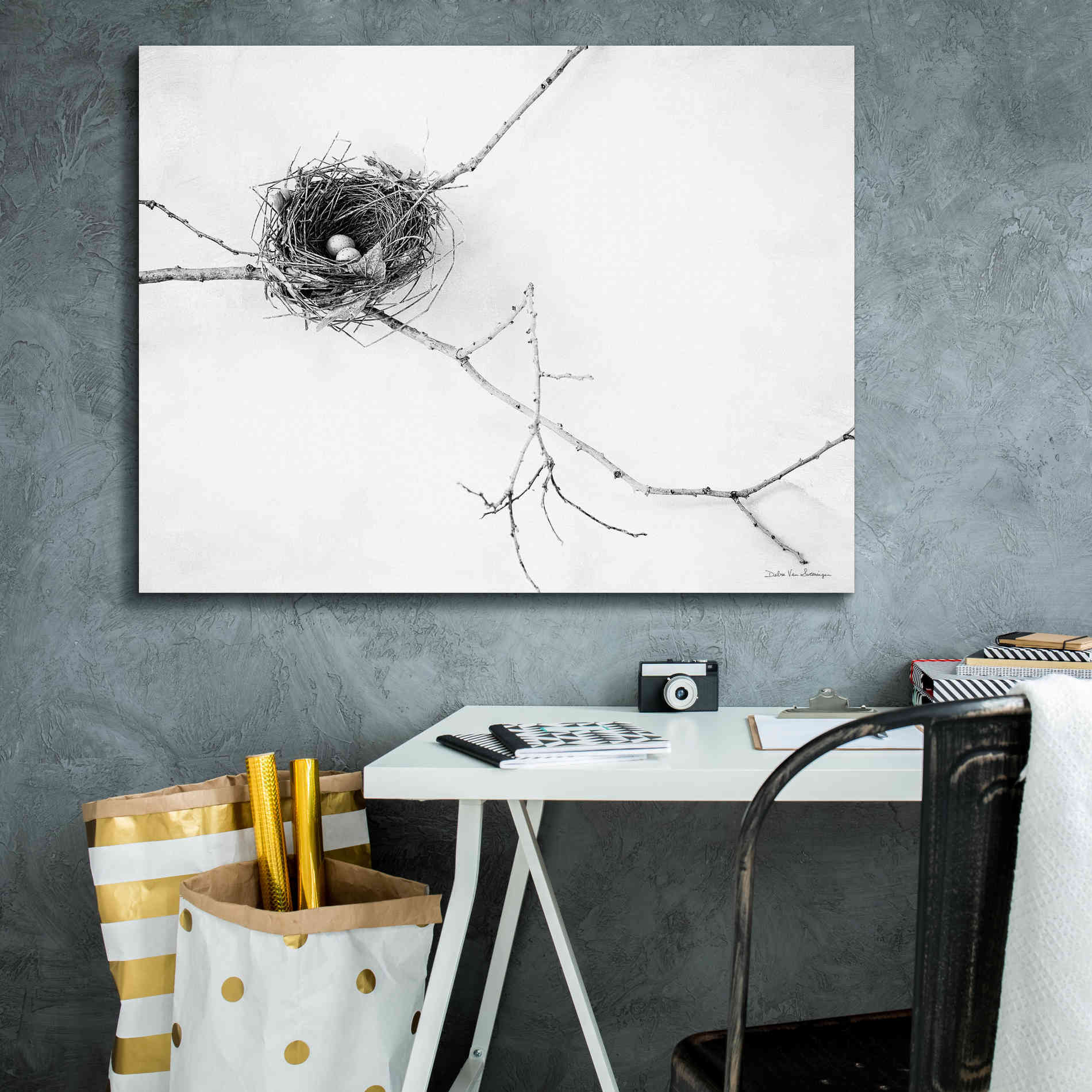 'Nest and Branch I' by Debra Van Swearingen, Canvas Wall Art,34 x 26