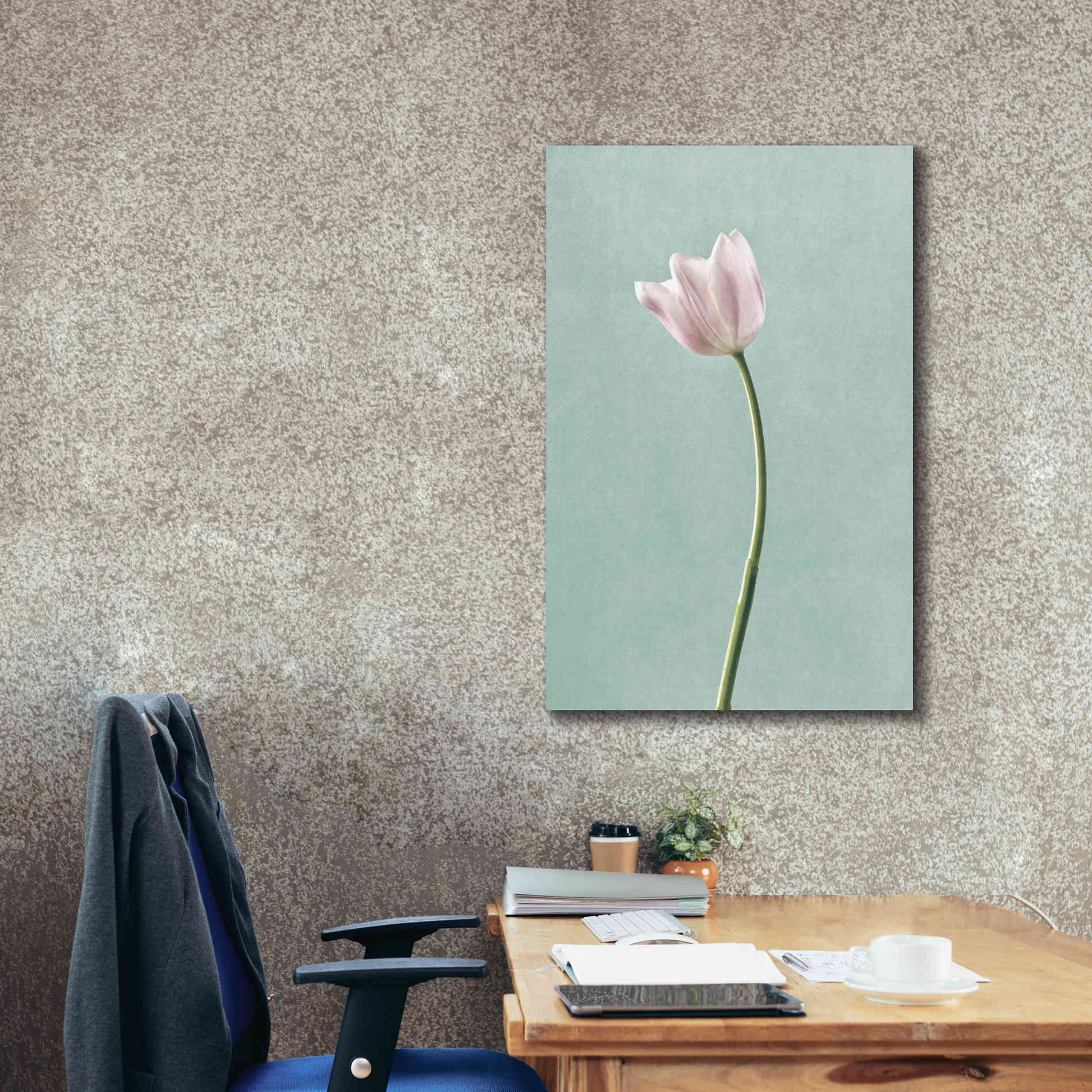 'Light Tulips I Harbor Gray' by Debra Van Swearingen, Canvas Wall Art,26 x 40