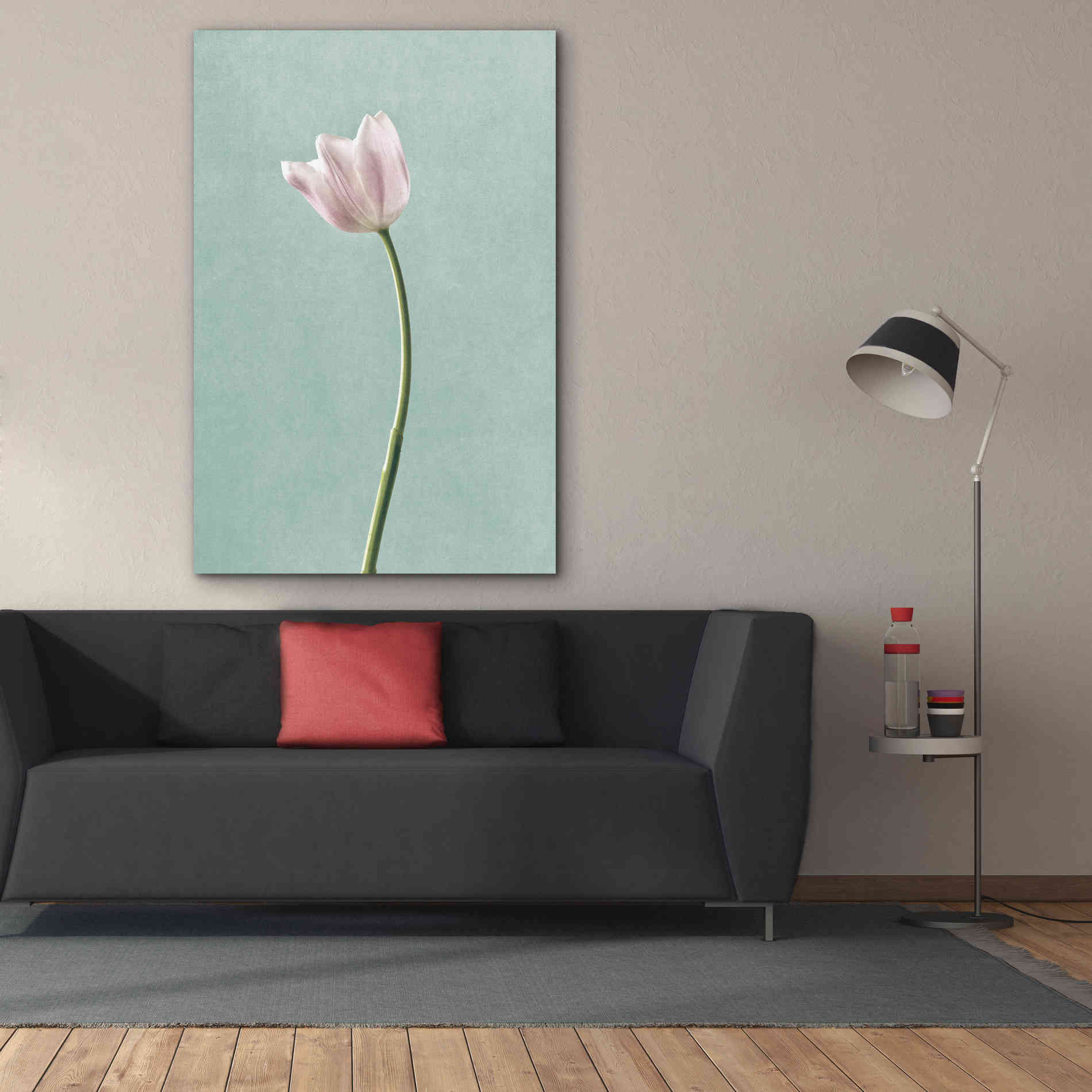 'Light Tulips I Harbor Gray' by Debra Van Swearingen, Canvas Wall Art,40 x 60