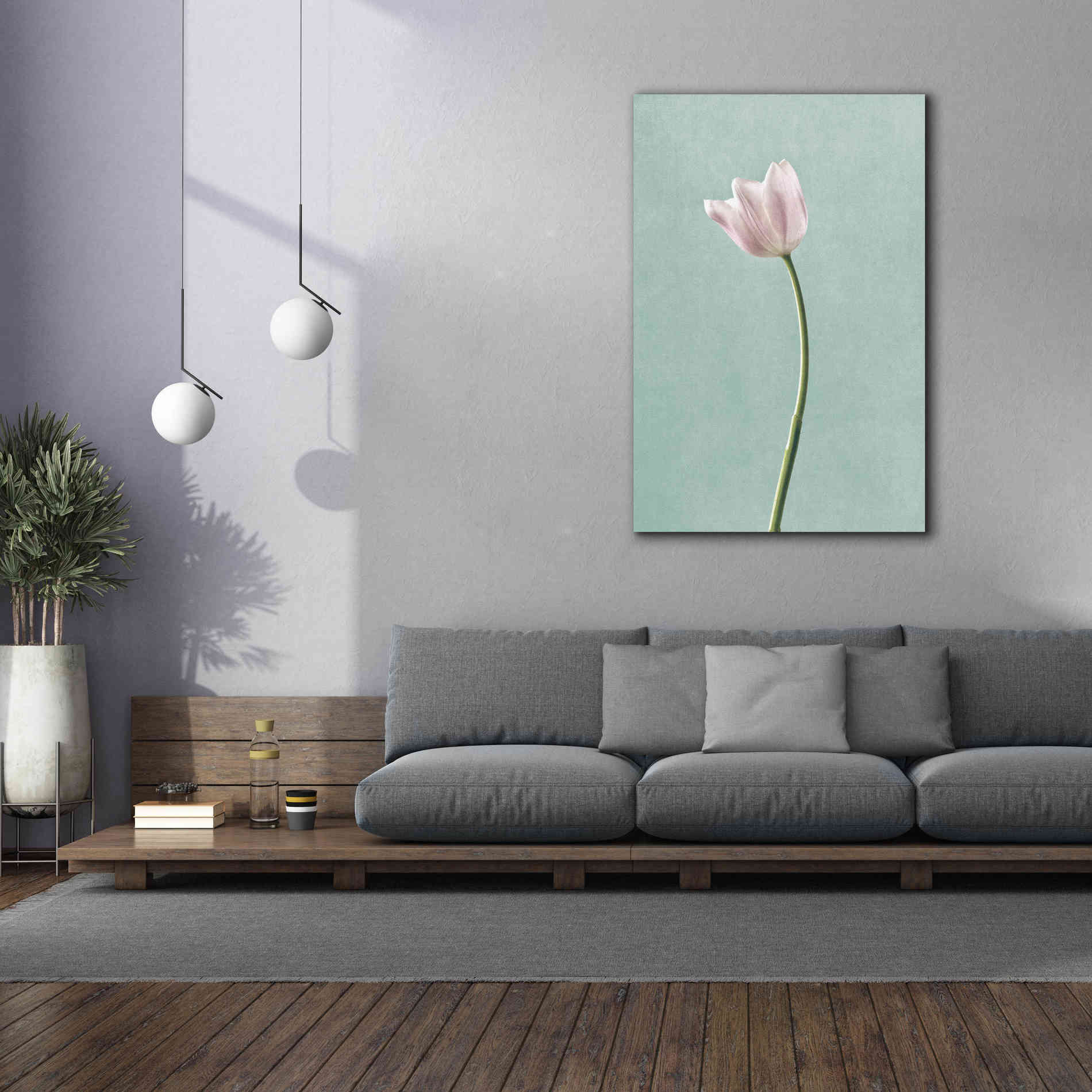 'Light Tulips I Harbor Gray' by Debra Van Swearingen, Canvas Wall Art,40 x 60