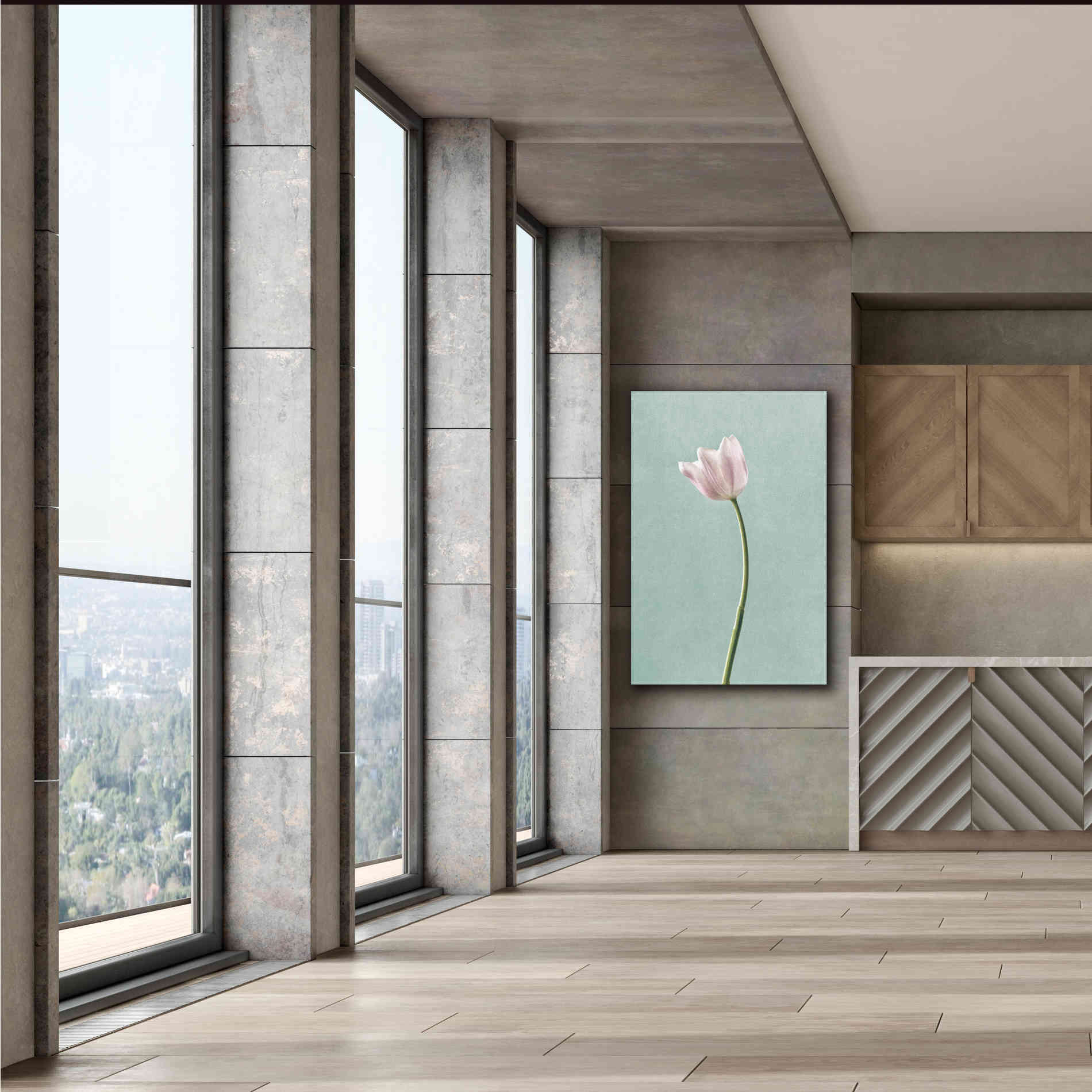 'Light Tulips I Harbor Gray' by Debra Van Swearingen, Canvas Wall Art,40 x 60