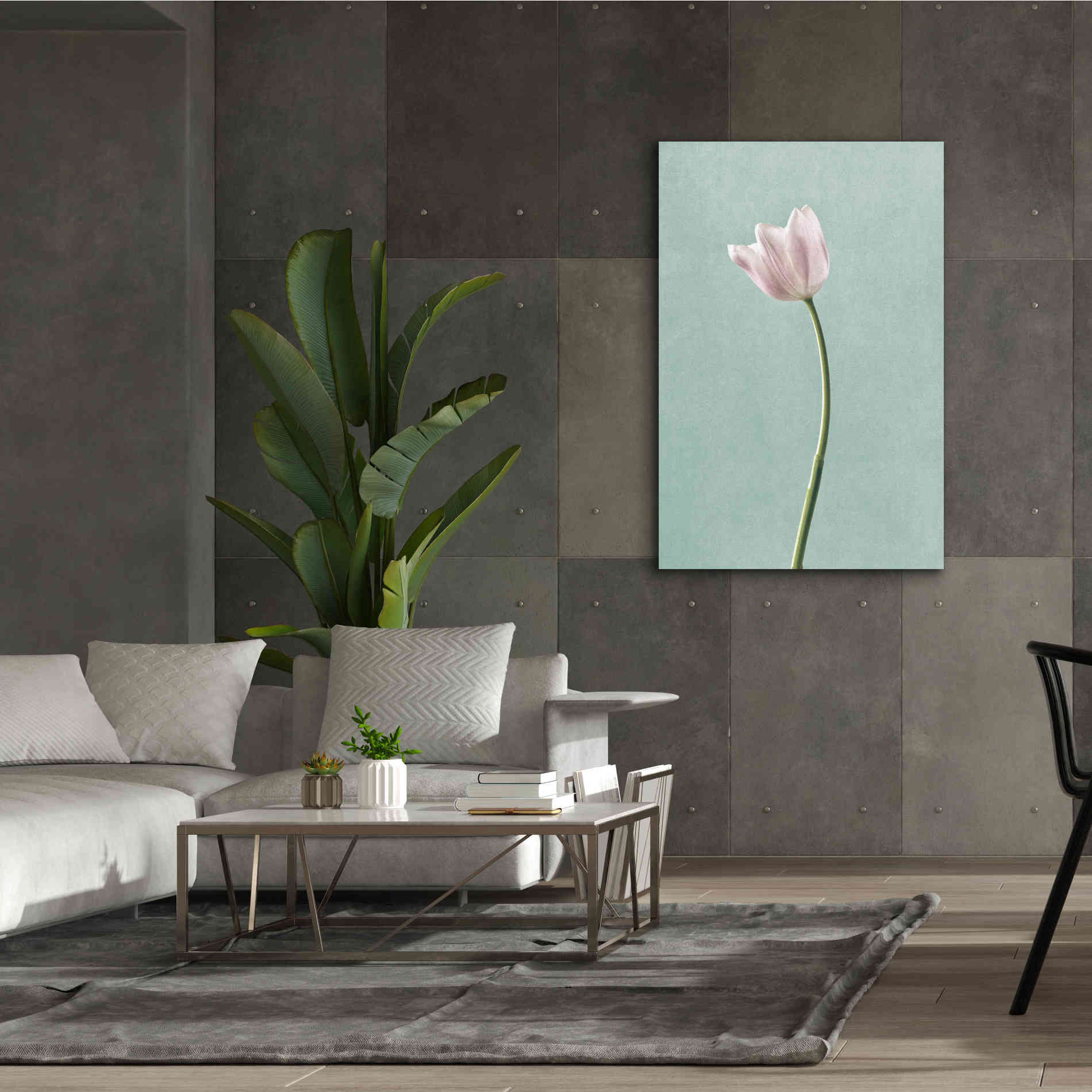 'Light Tulips I Harbor Gray' by Debra Van Swearingen, Canvas Wall Art,40 x 60