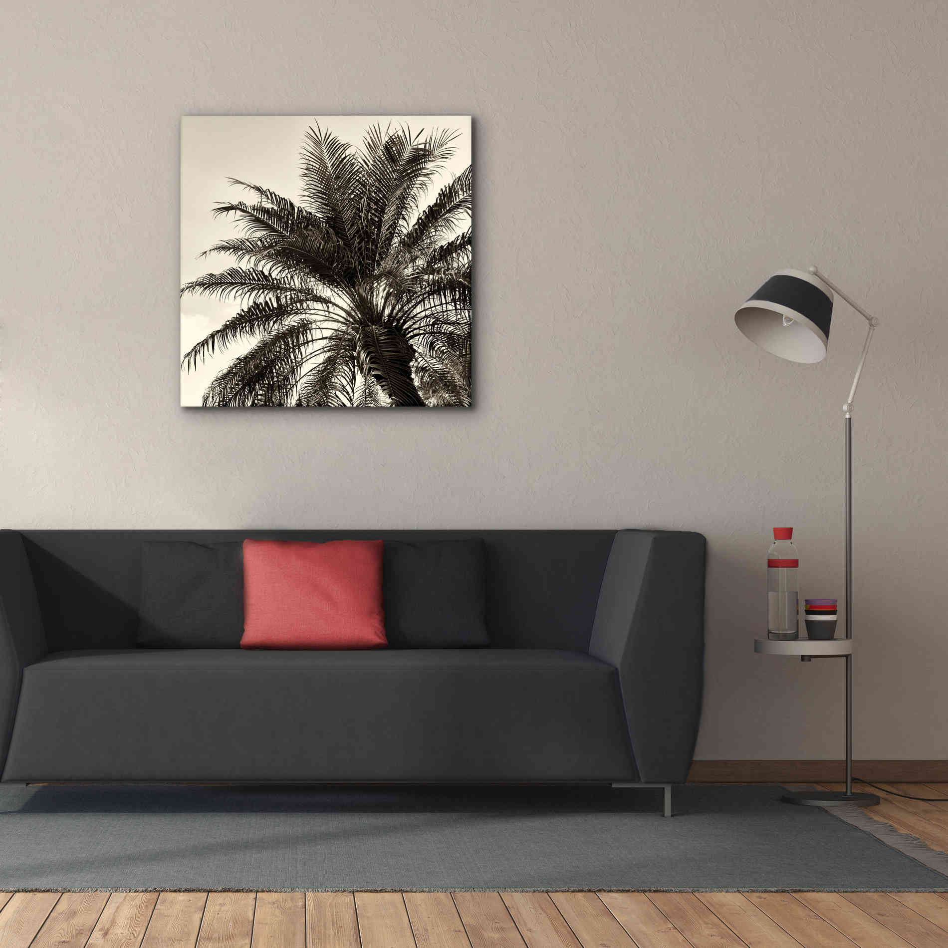 'Palm Tree Sepia I' by Debra Van Swearingen, Canvas Wall Art,37 x 37
