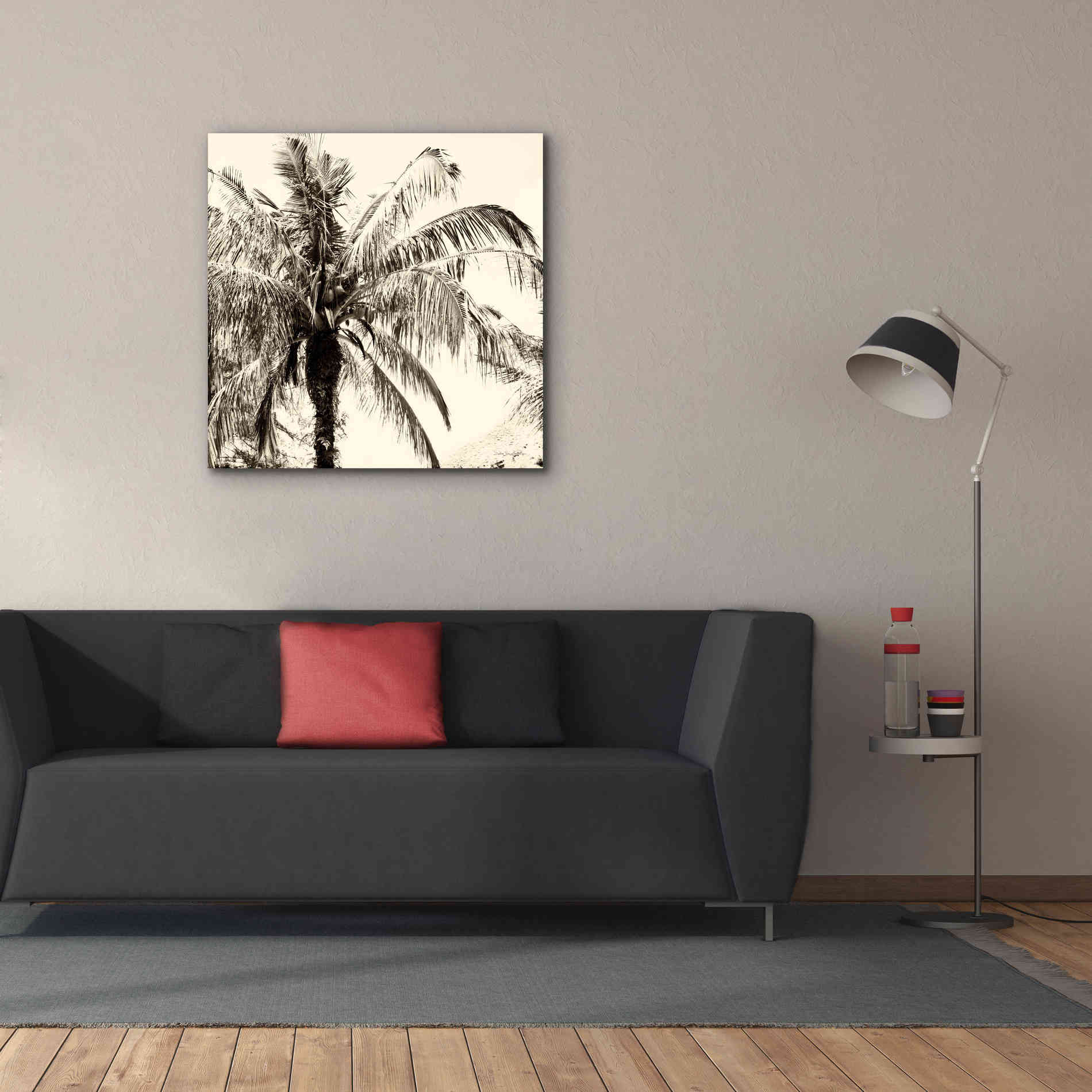 'Palm Tree Sepia III' by Debra Van Swearingen, Canvas Wall Art,37 x 37