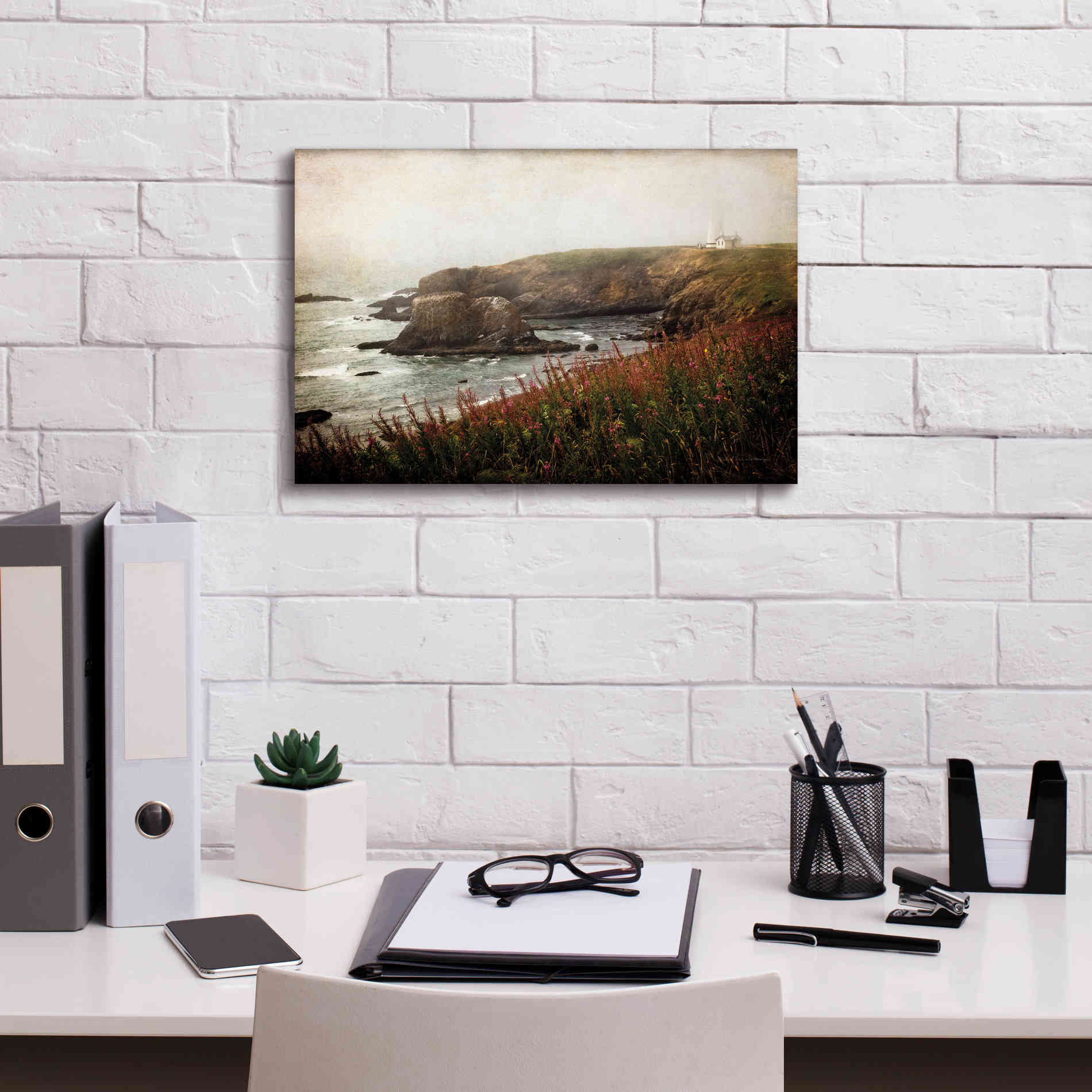 'Coastal Mist' by Debra Van Swearingen, Canvas Wall Art,18 x 12