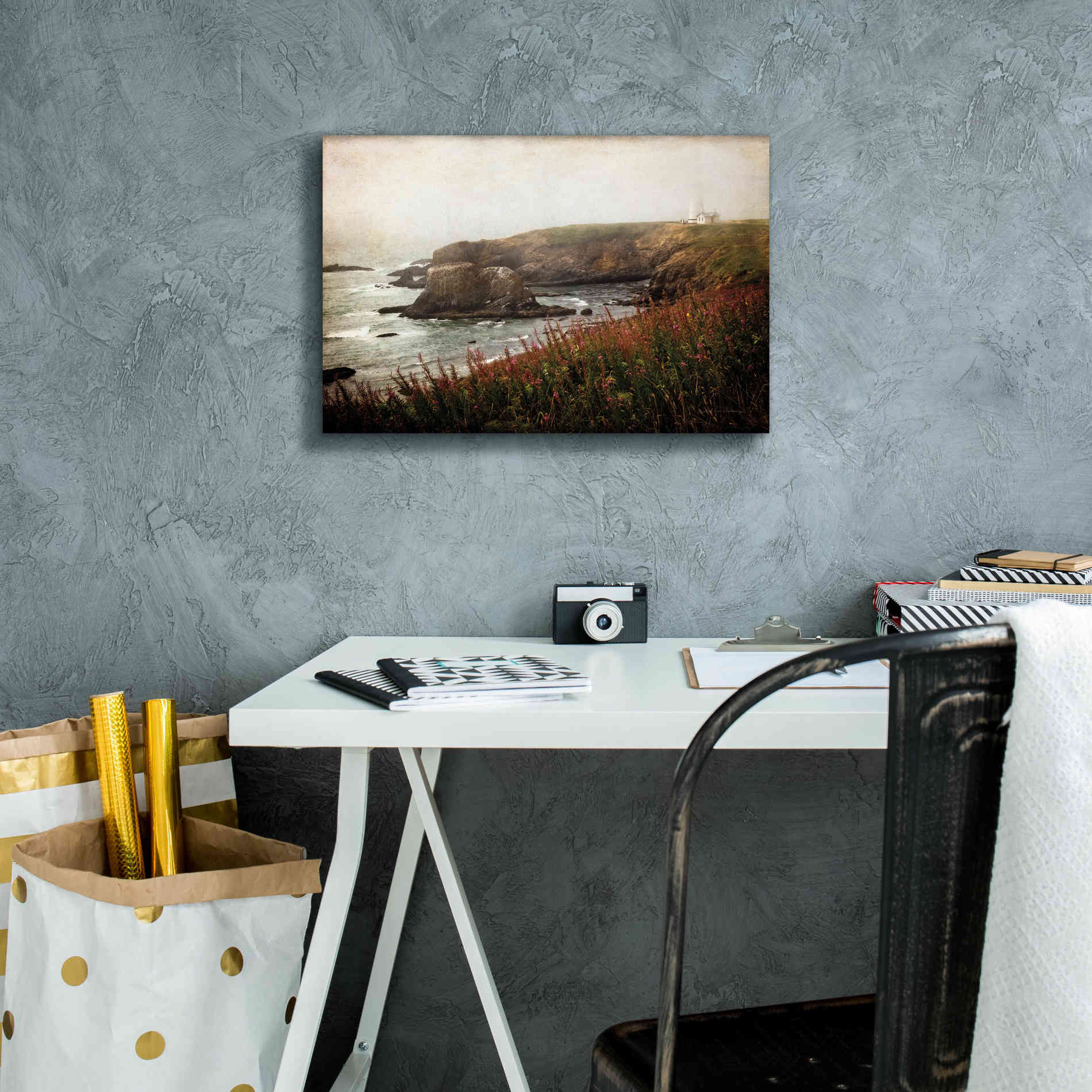 'Coastal Mist' by Debra Van Swearingen, Canvas Wall Art,18 x 12