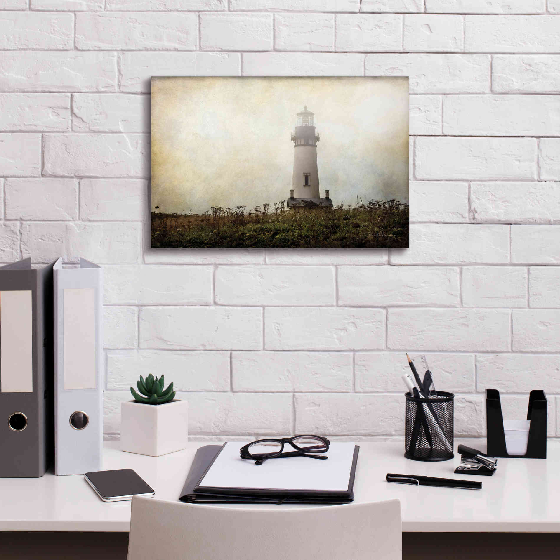 'Lonely Lighthouse II' by Debra Van Swearingen, Canvas Wall Art,18 x 12