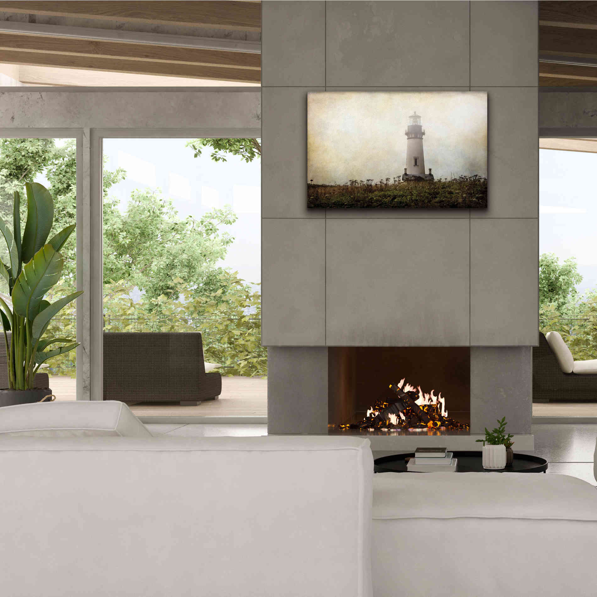 'Lonely Lighthouse II' by Debra Van Swearingen, Canvas Wall Art,40 x 26