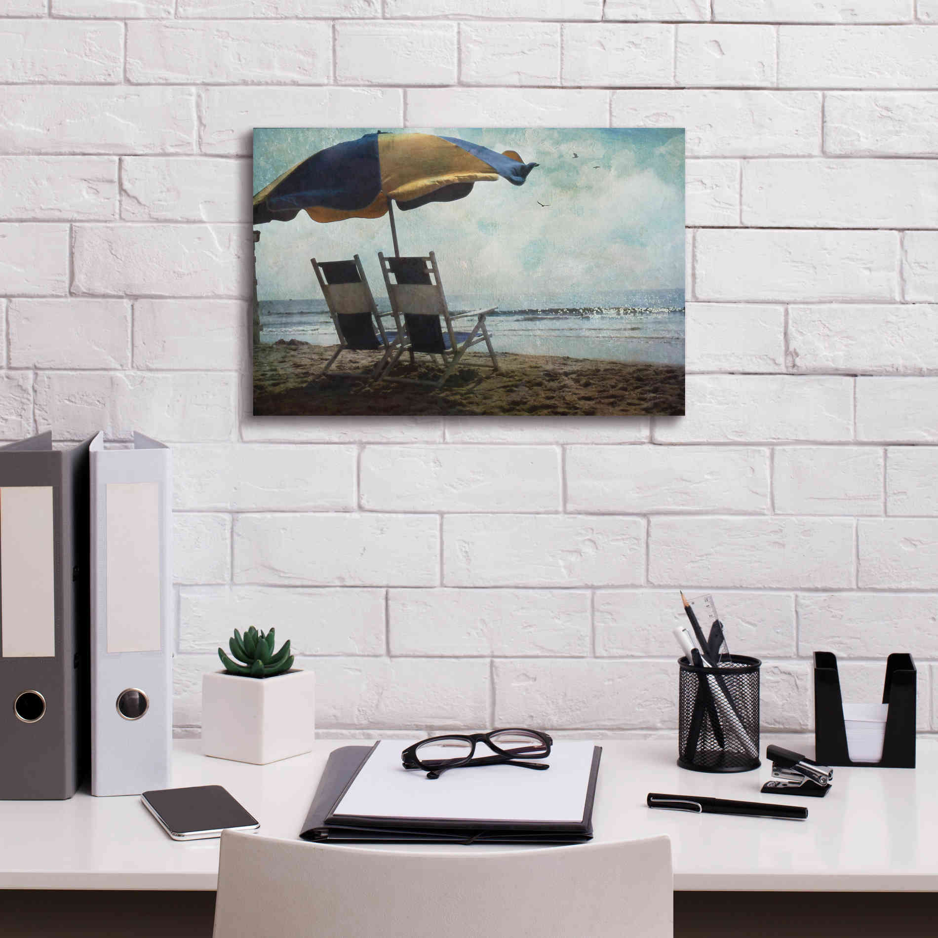 'Sea For Two' by Debra Van Swearingen, Canvas Wall Art,18 x 12