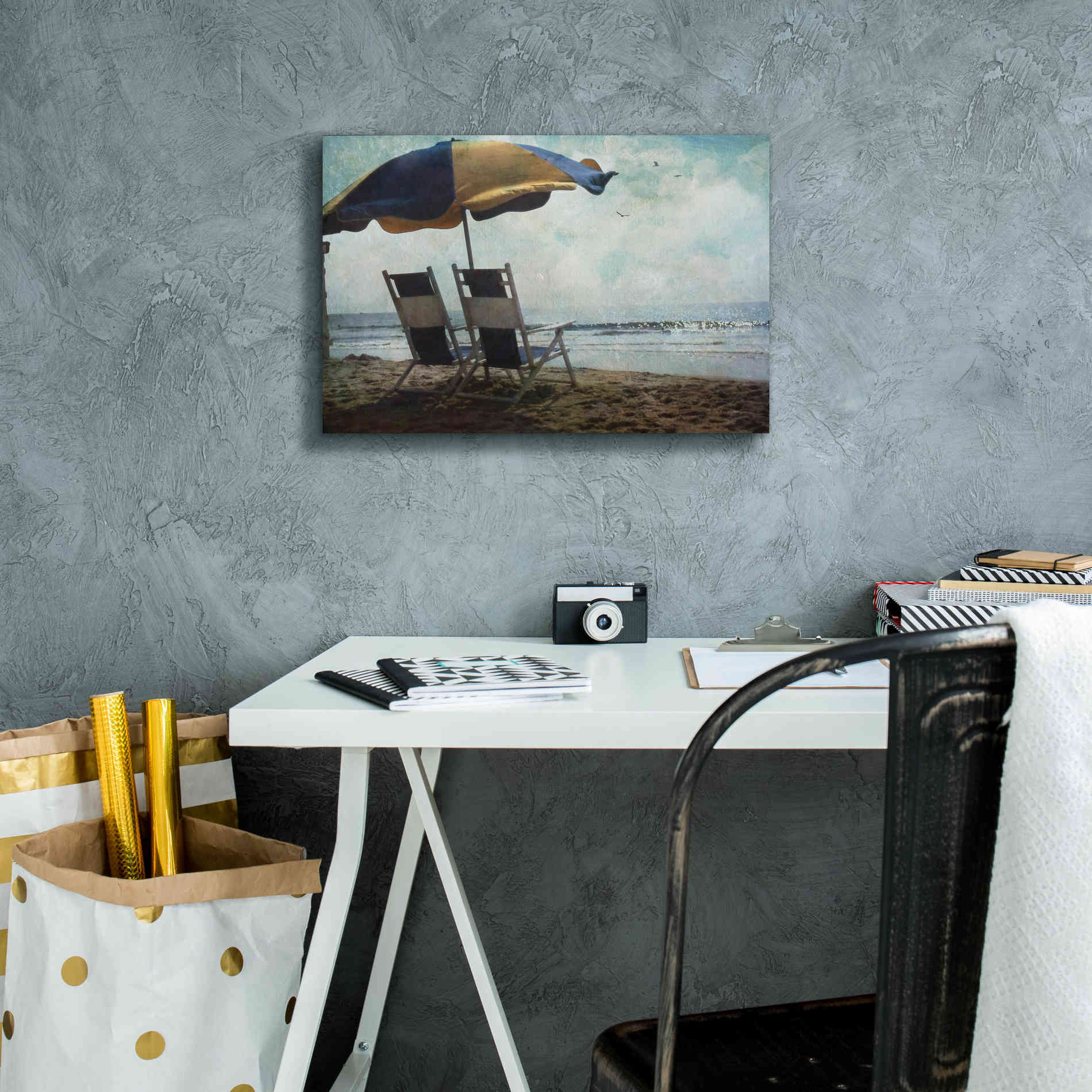 'Sea For Two' by Debra Van Swearingen, Canvas Wall Art,18 x 12