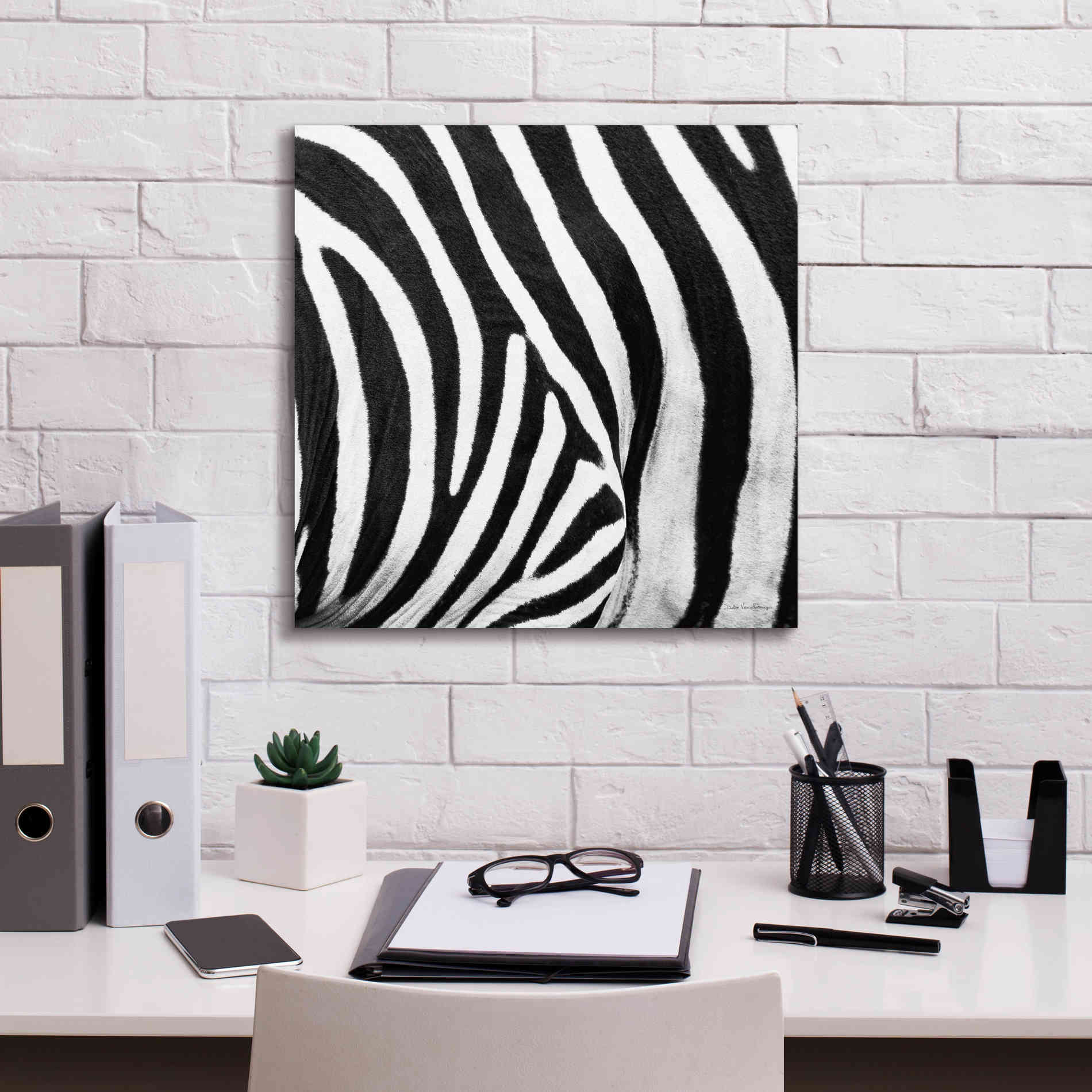 'Zebra IV' by Debra Van Swearingen, Canvas Wall Art,18 x 18