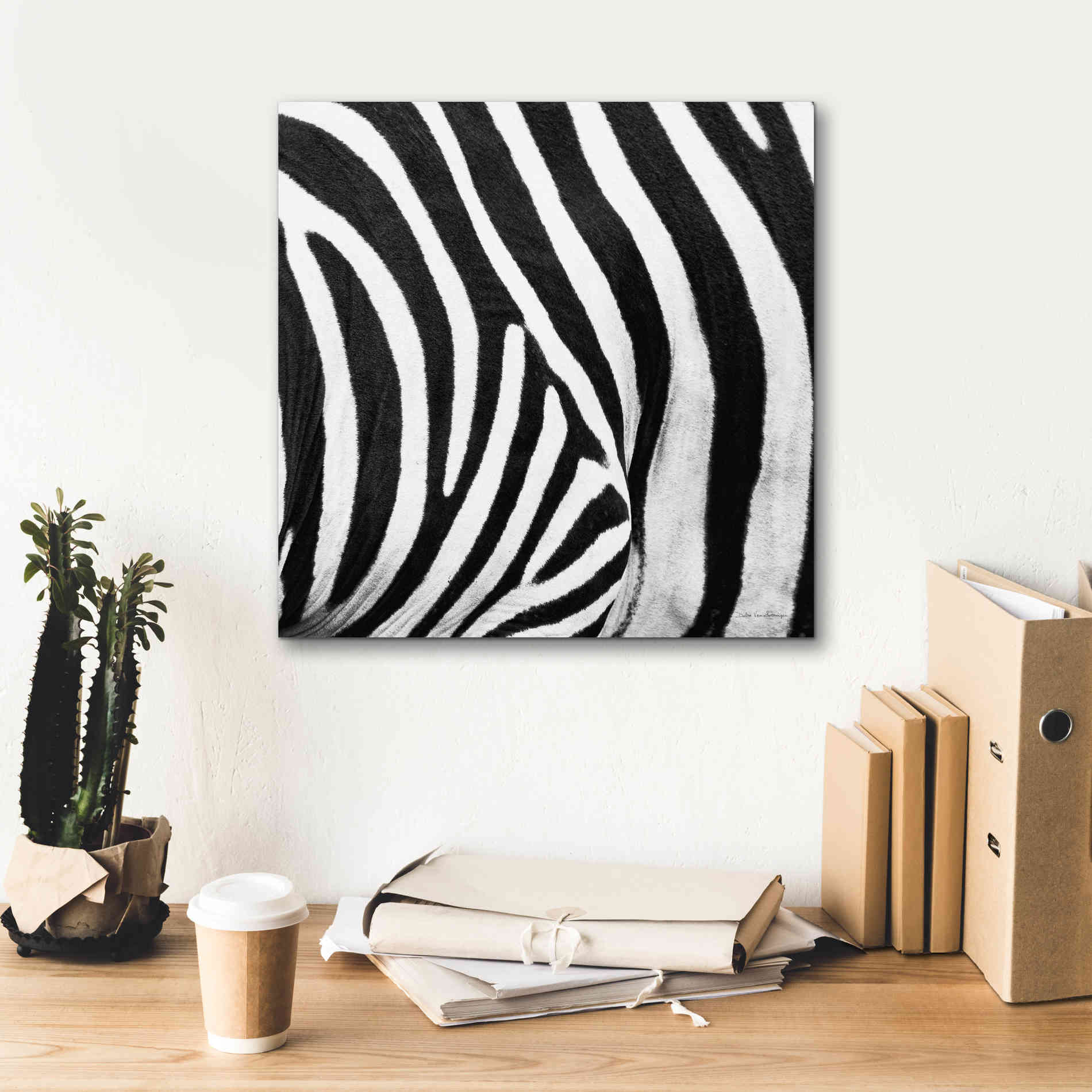 'Zebra IV' by Debra Van Swearingen, Canvas Wall Art,18 x 18