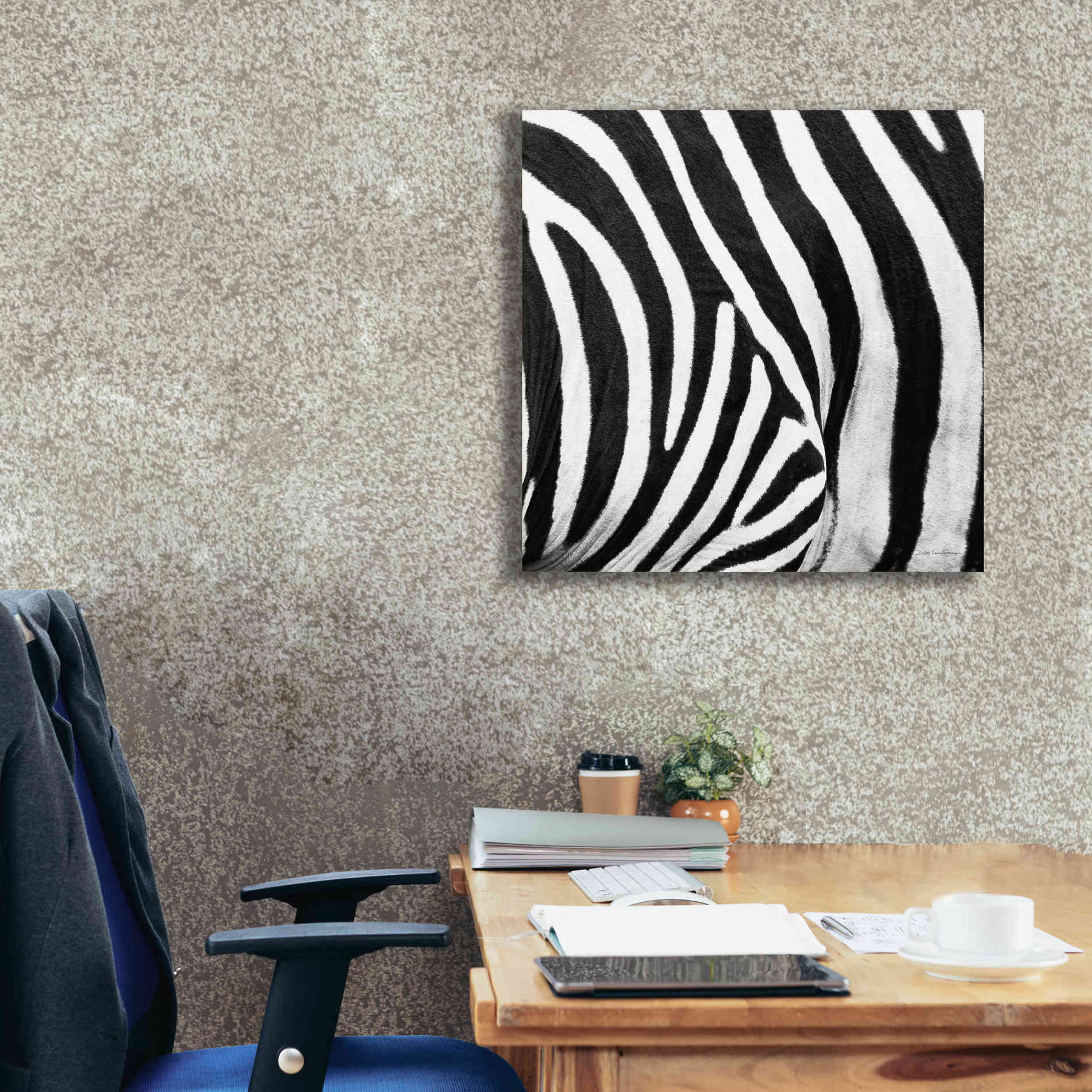 'Zebra IV' by Debra Van Swearingen, Canvas Wall Art,26 x 26