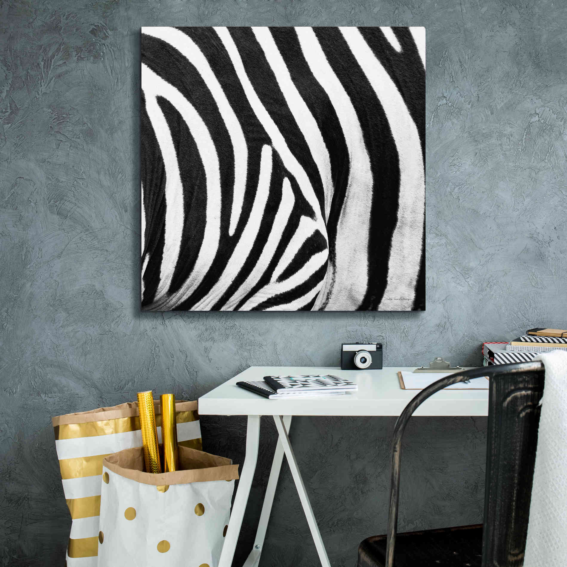'Zebra IV' by Debra Van Swearingen, Canvas Wall Art,26 x 26