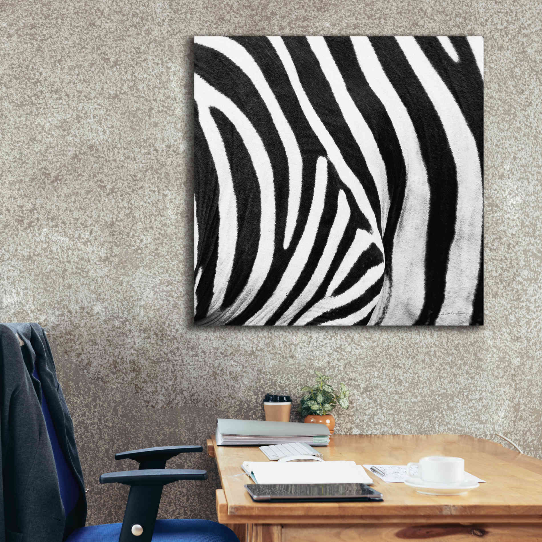 'Zebra IV' by Debra Van Swearingen, Canvas Wall Art,37 x 37