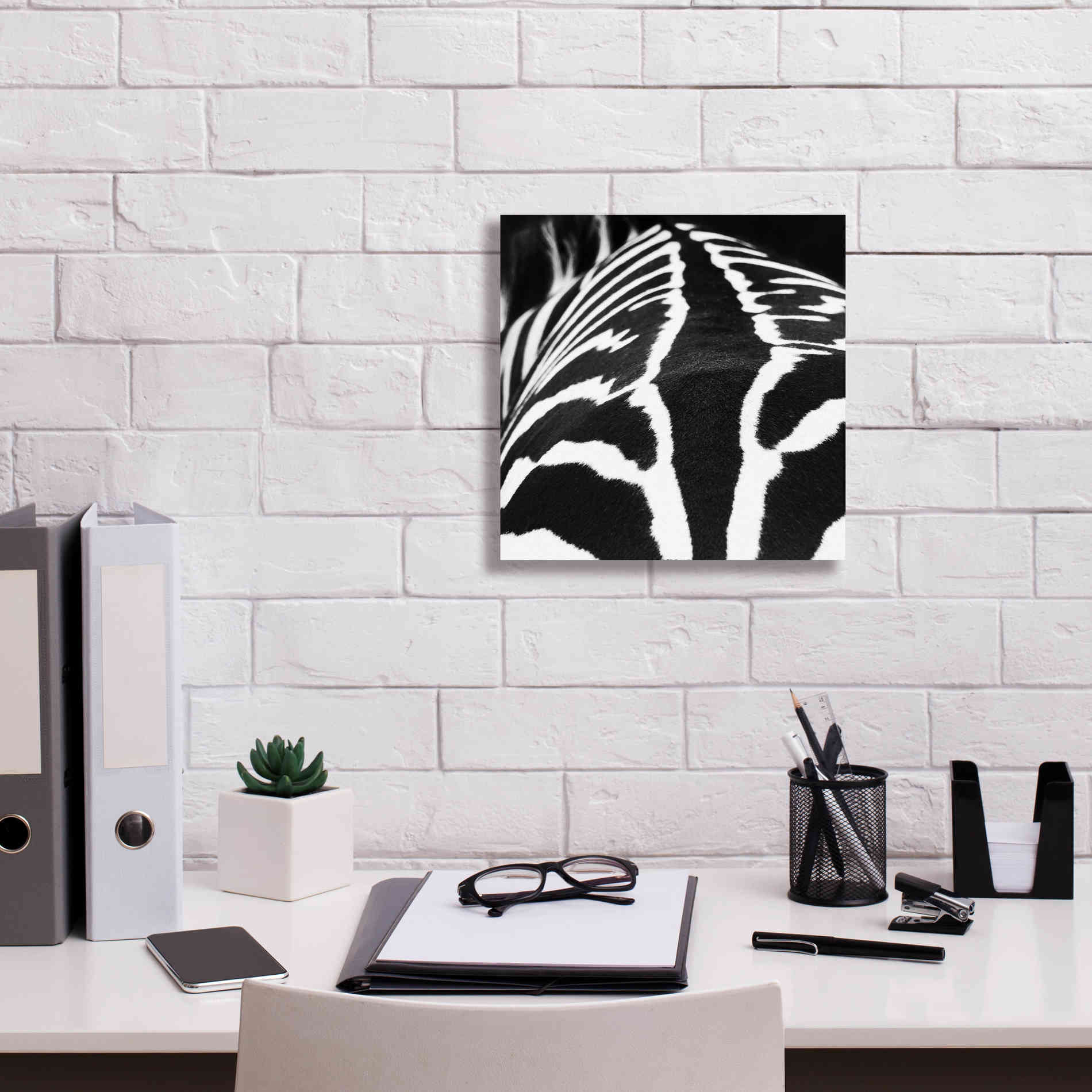 'Zebra V' by Debra Van Swearingen, Canvas Wall Art,12 x 12
