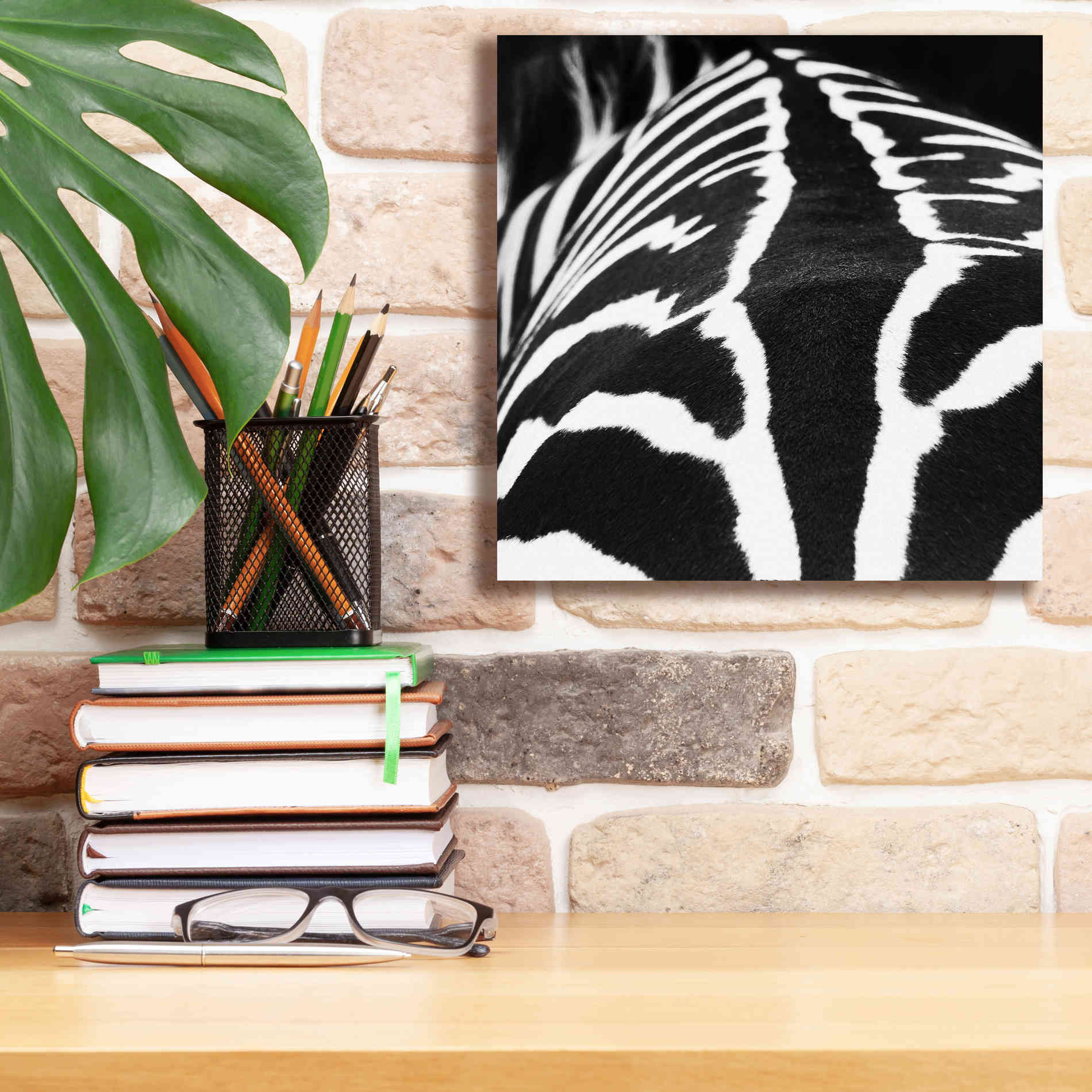 'Zebra V' by Debra Van Swearingen, Canvas Wall Art,12 x 12