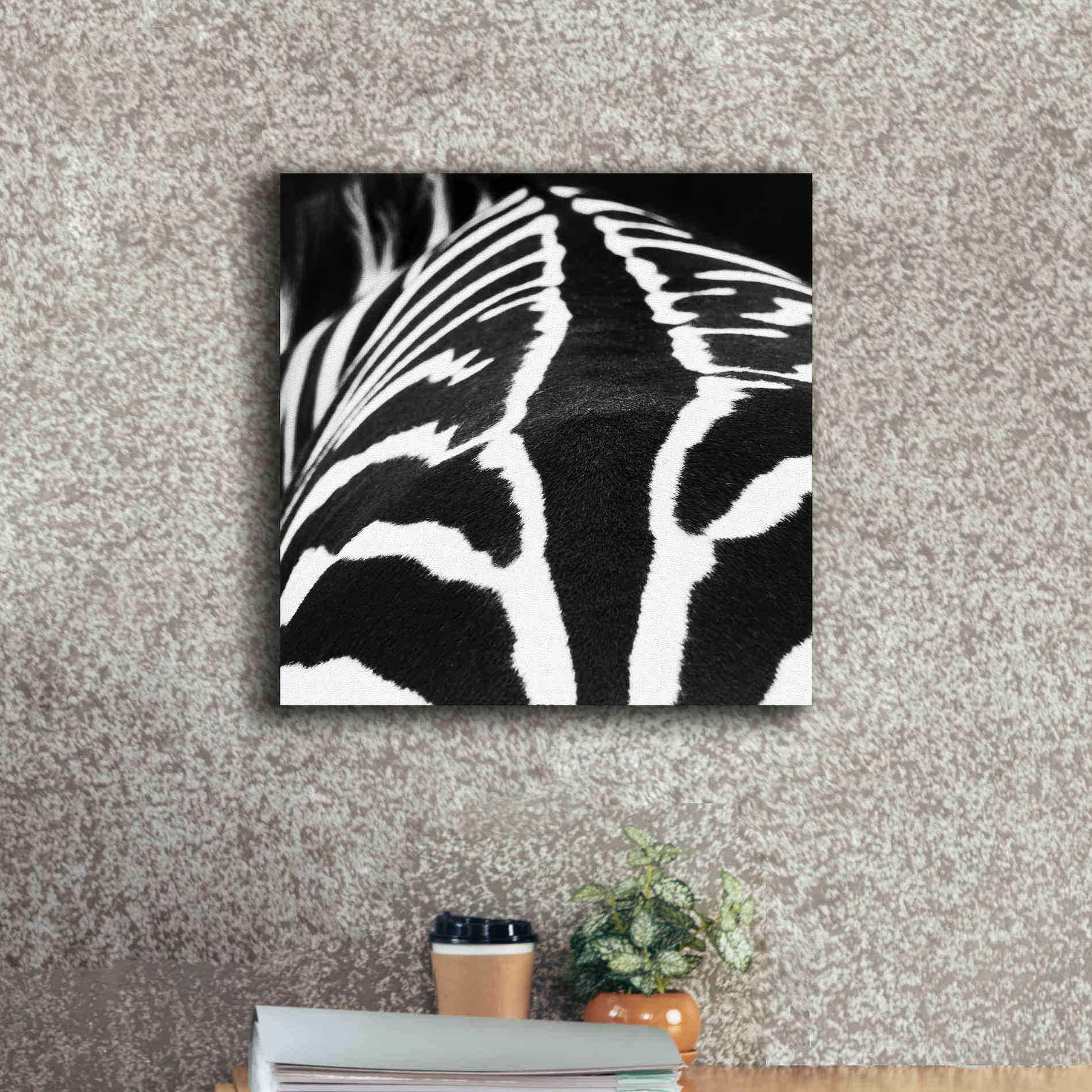 'Zebra V' by Debra Van Swearingen, Canvas Wall Art,18 x 18