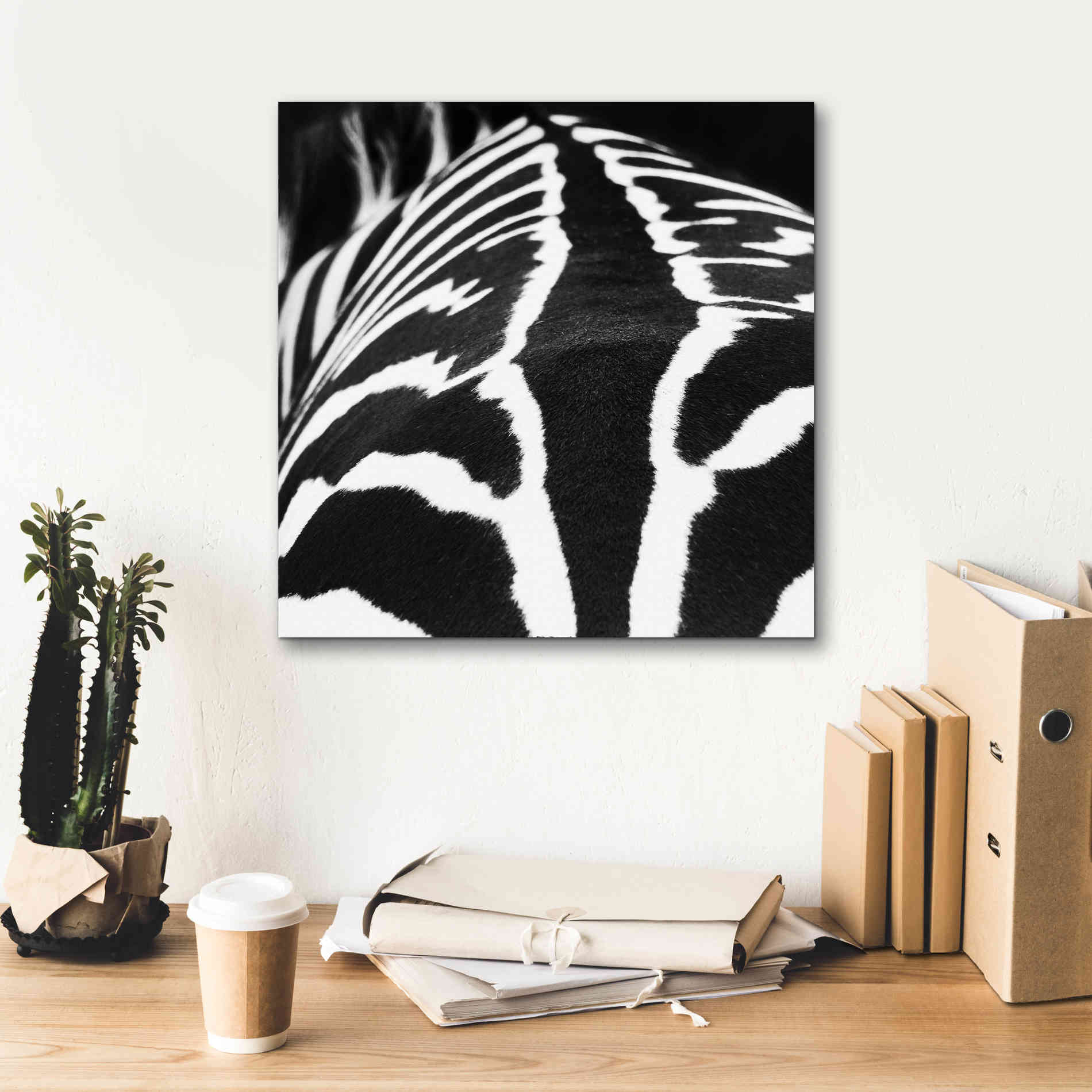 'Zebra V' by Debra Van Swearingen, Canvas Wall Art,18 x 18