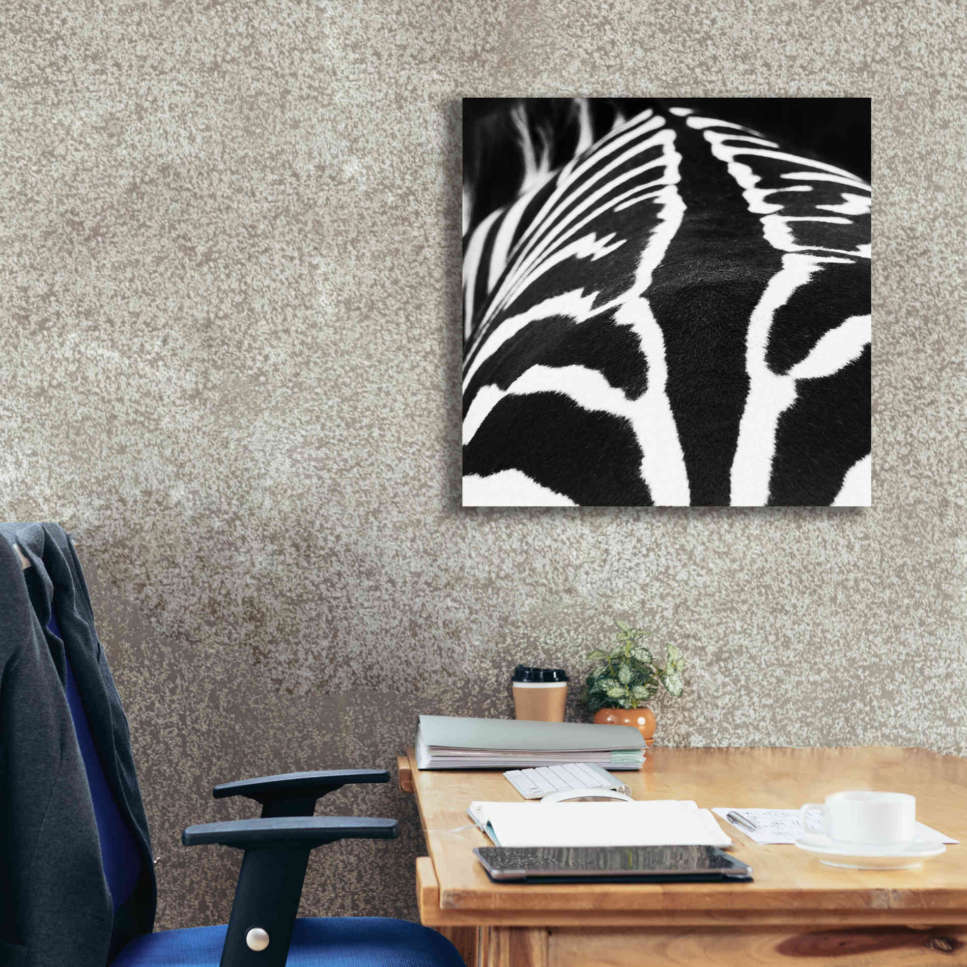 'Zebra V' by Debra Van Swearingen, Canvas Wall Art,26 x 26