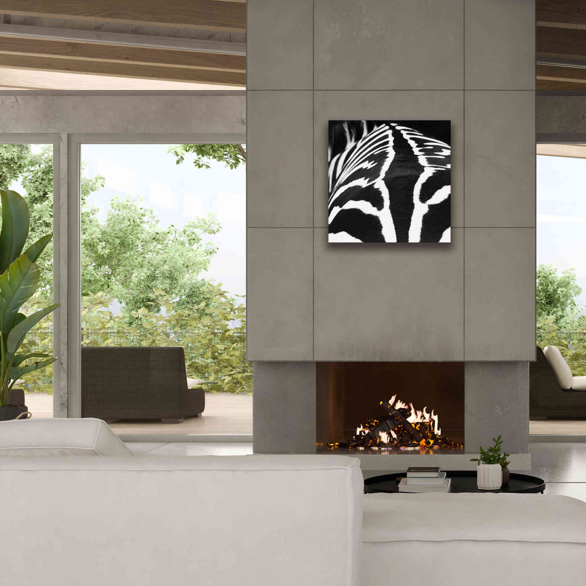 'Zebra V' by Debra Van Swearingen, Canvas Wall Art,26 x 26