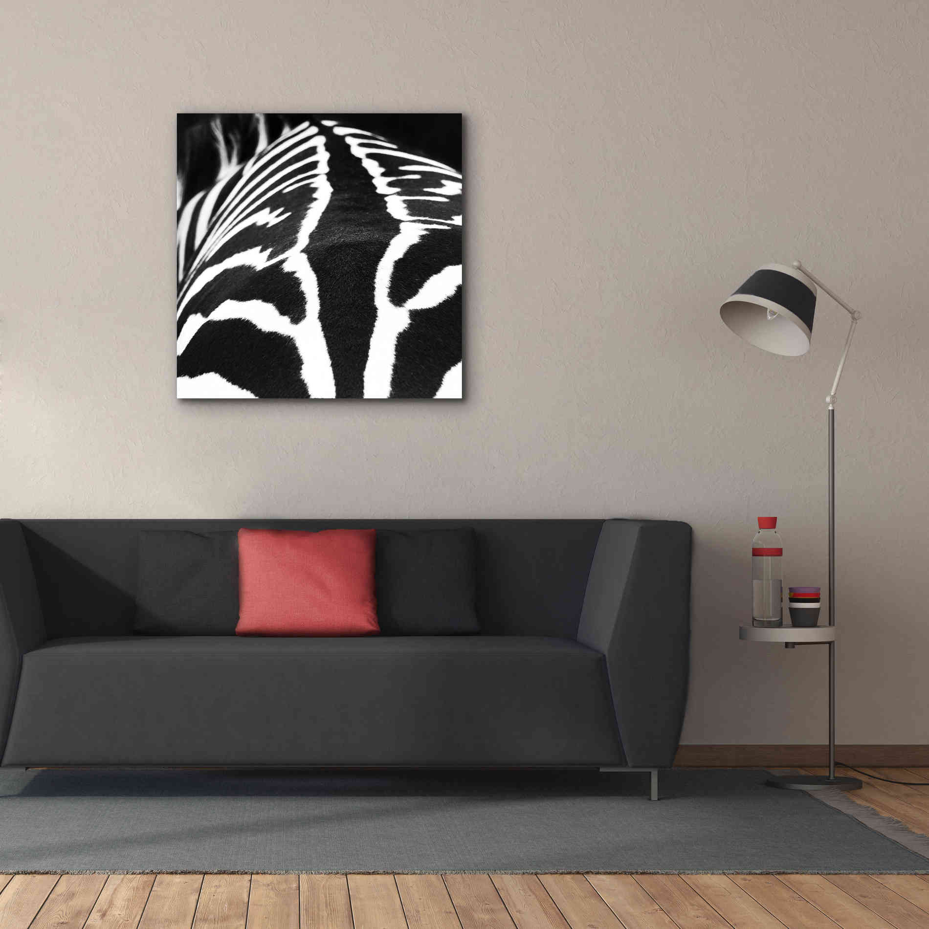 'Zebra V' by Debra Van Swearingen, Canvas Wall Art,37 x 37