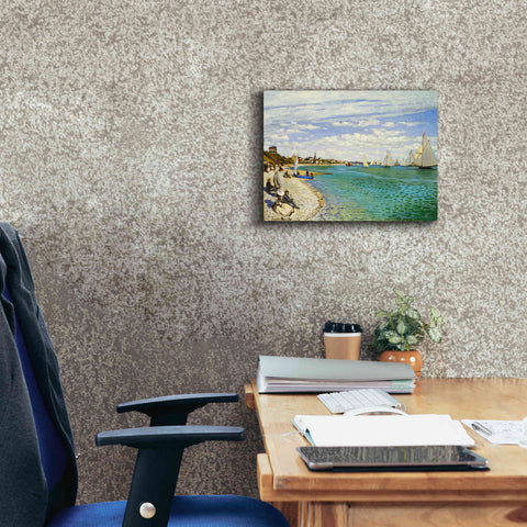 Image of 'Regatta at Sainte-Adresse' by Claude Monet, Canvas Wall Art,16 x 12