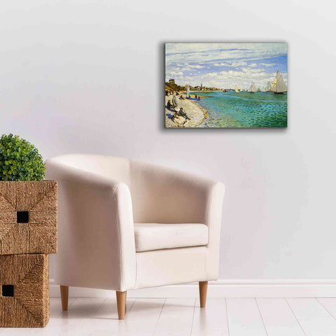 Image of 'Regatta at Sainte-Adresse' by Claude Monet, Canvas Wall Art,26 x 18