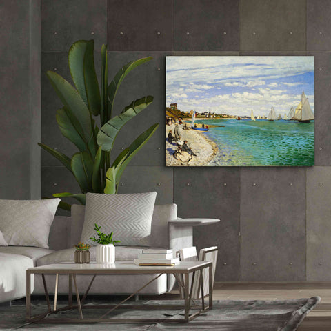 Image of 'Regatta at Sainte-Adresse' by Claude Monet, Canvas Wall Art,54 x 40