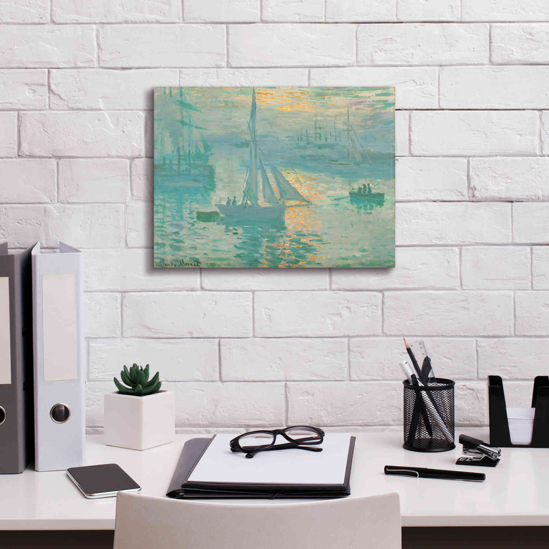 'Sunrise' by Claude Monet, Canvas Wall Art,16 x 12