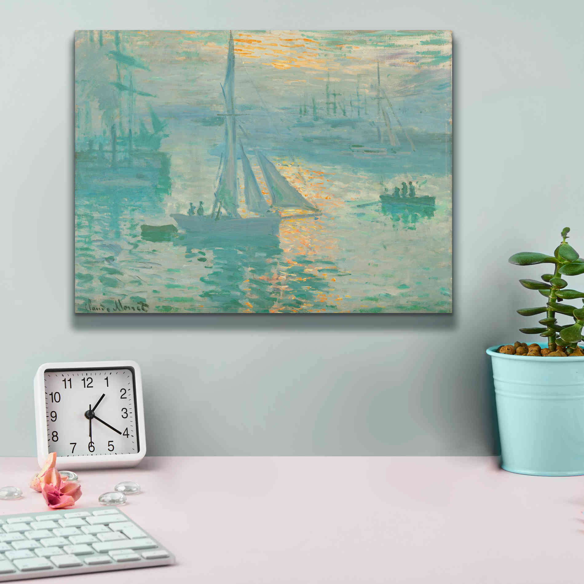'Sunrise' by Claude Monet, Canvas Wall Art,16 x 12